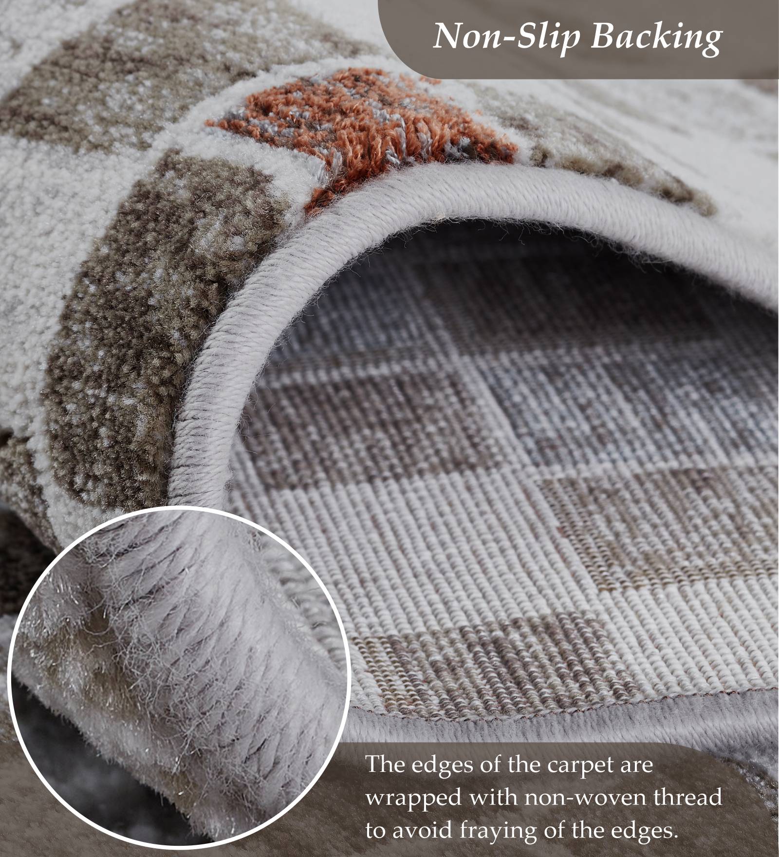 Platinum Abstract Machine Made Carpet Cream and Taupe