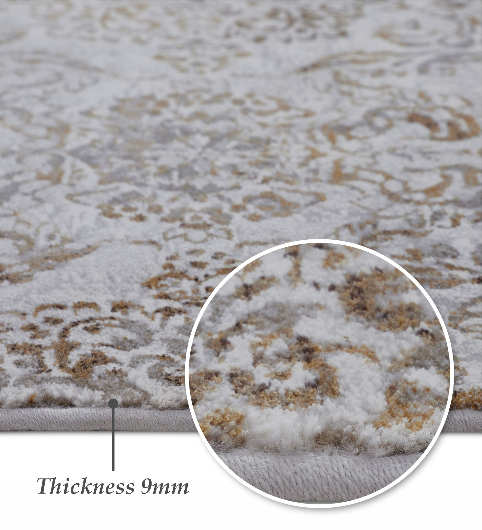 Platinum Classical Machine Made Carpet Grey