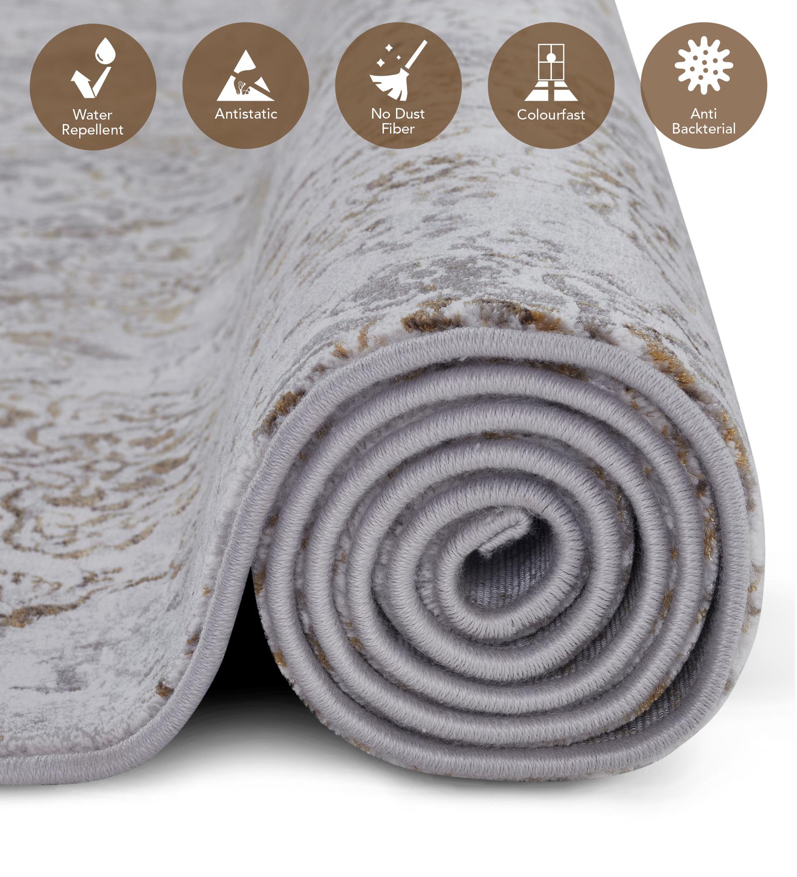 Platinum Classical Machine Made Carpet Grey