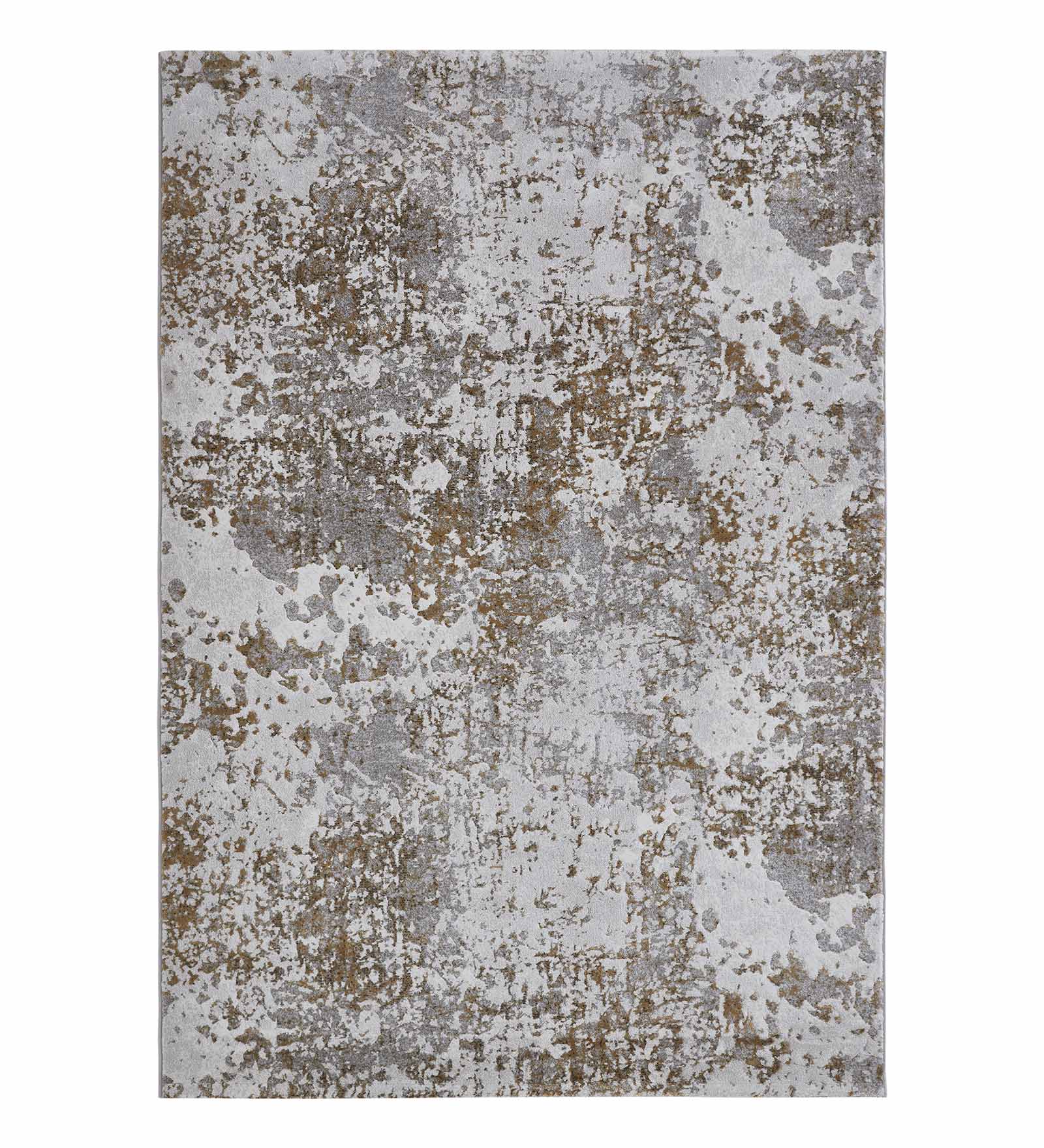 Platinum Abstract Machine Made Carpet Grey and Musterd