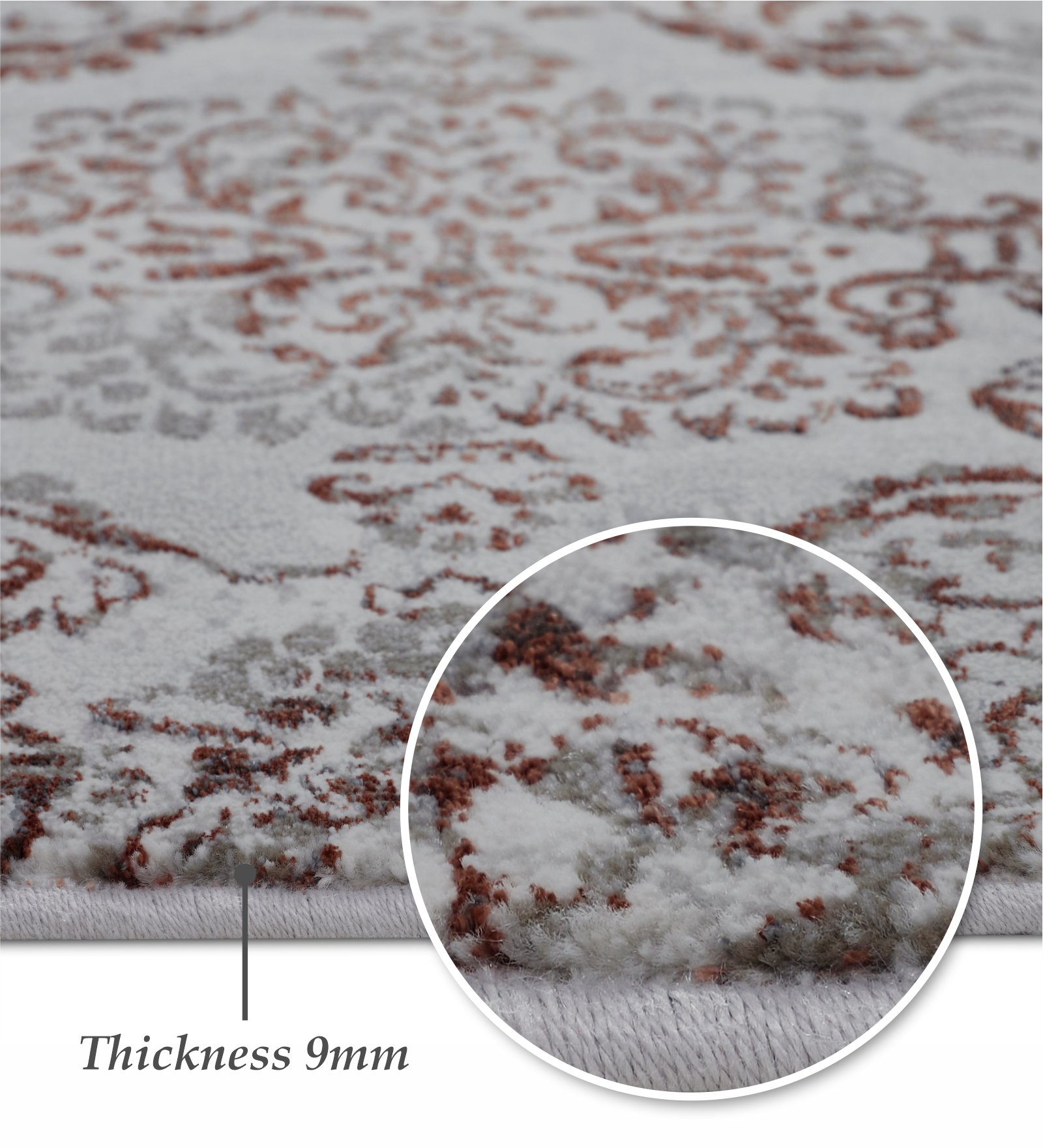 Platinum Classical Machine Made Carpet Grey