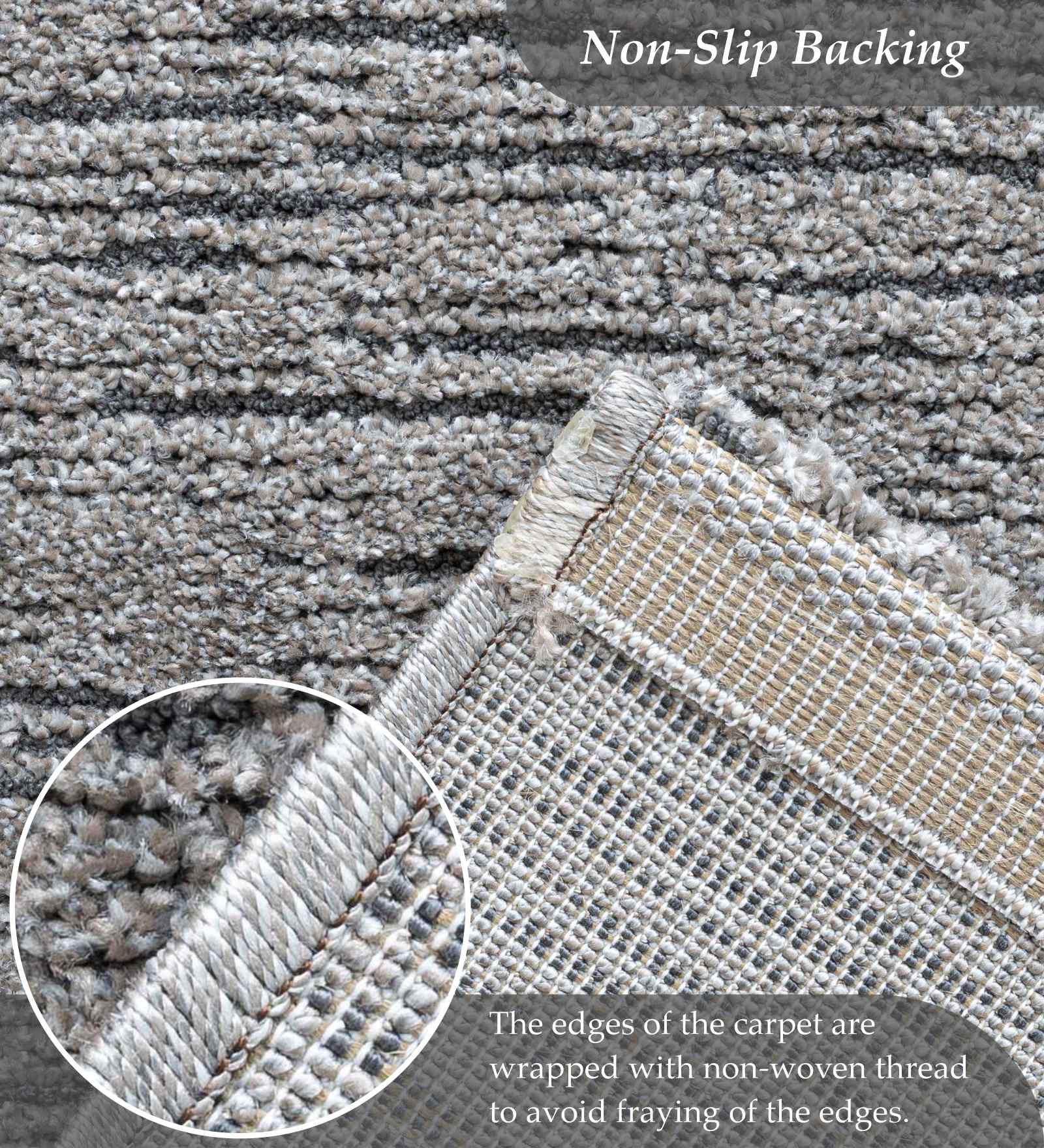 Trentino Abstract Machine Made Runner Grey