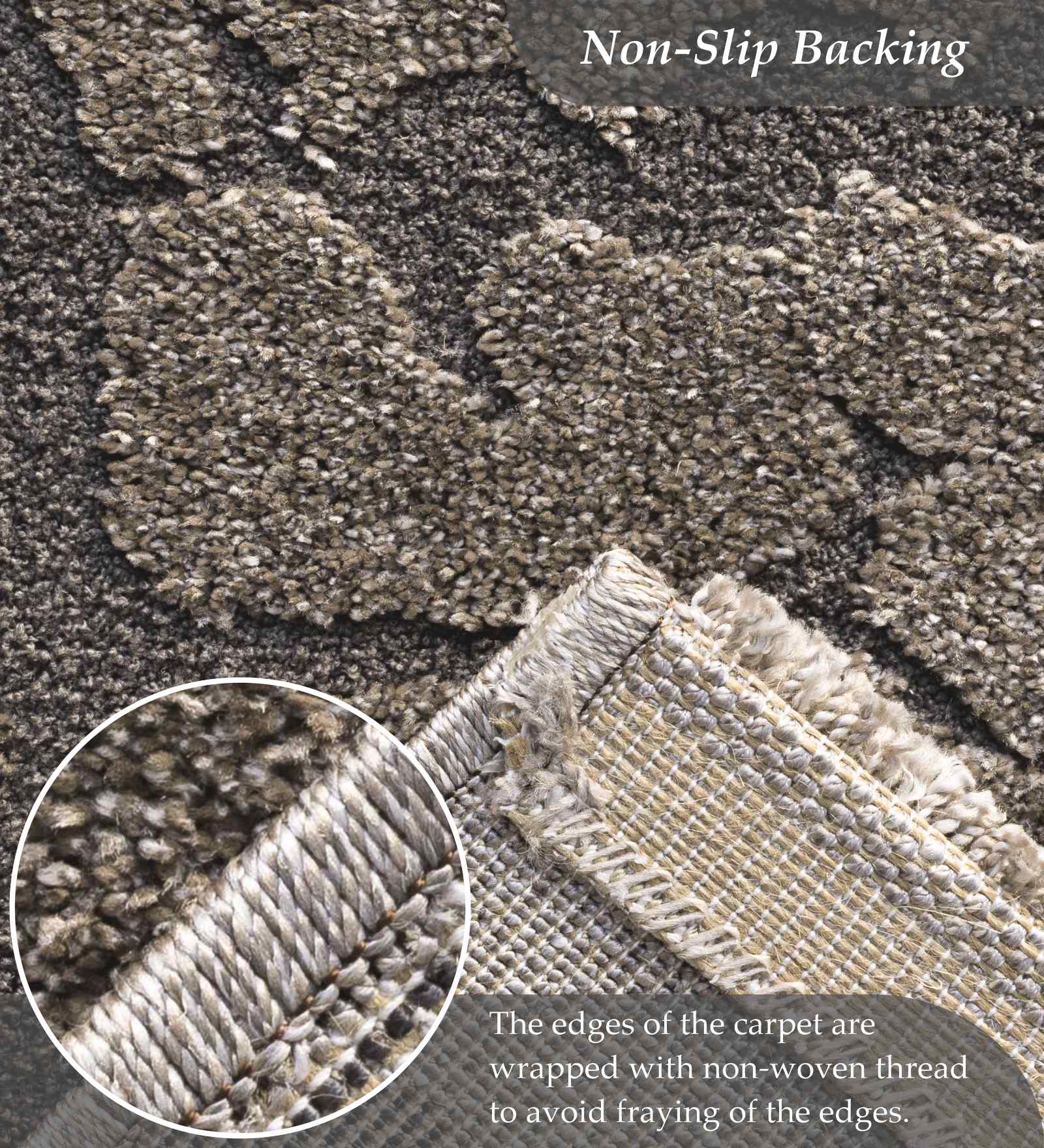 Trentino Abstract Machine Made Runner Brown