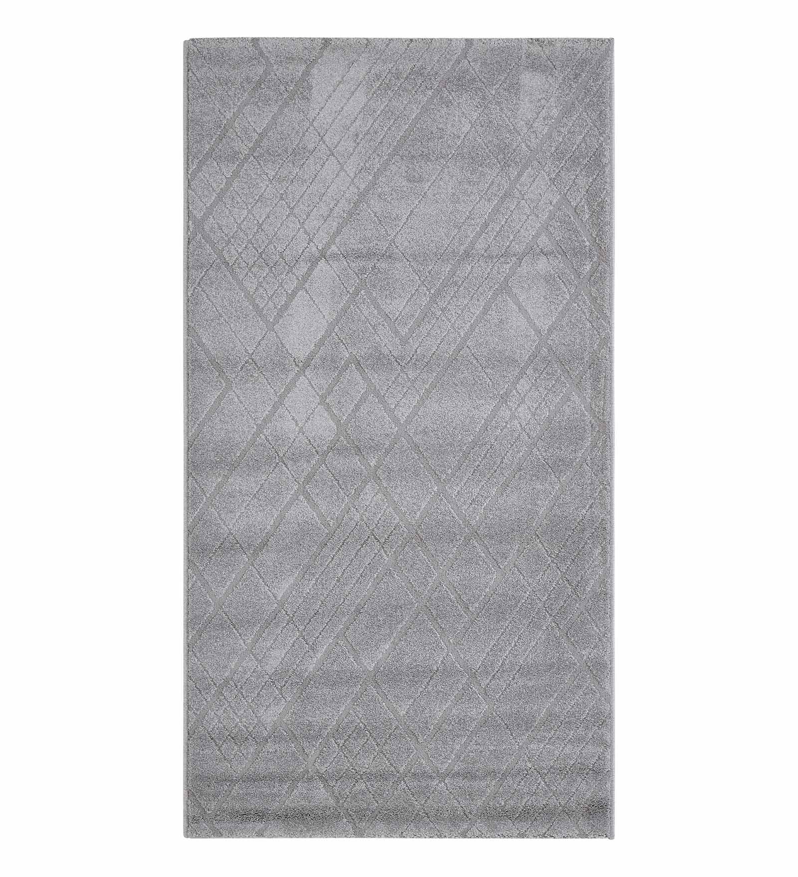 Trentino Abstract Machine Made Runner Grey