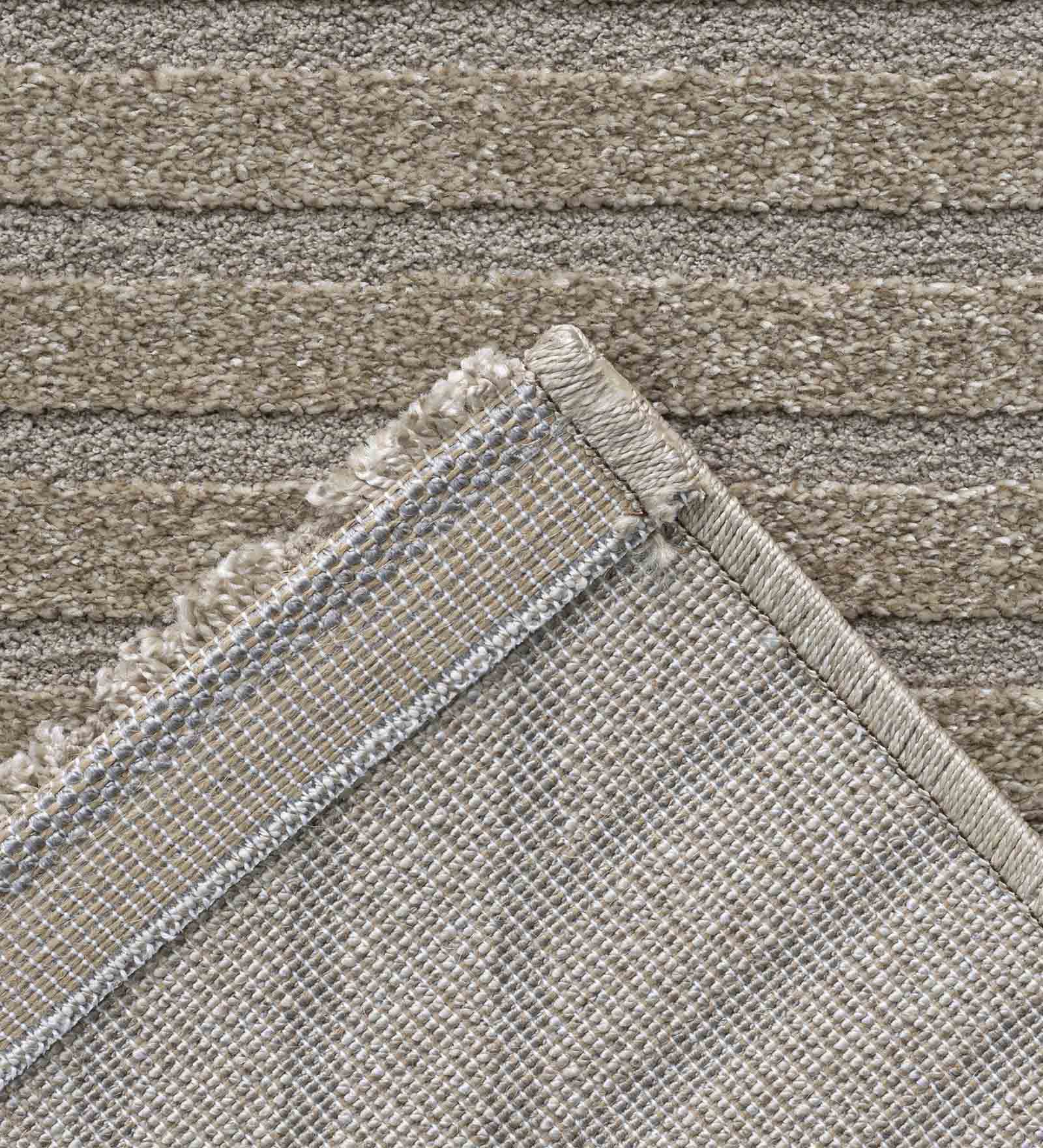 Trentino Abstract Machine Made Runner Beige