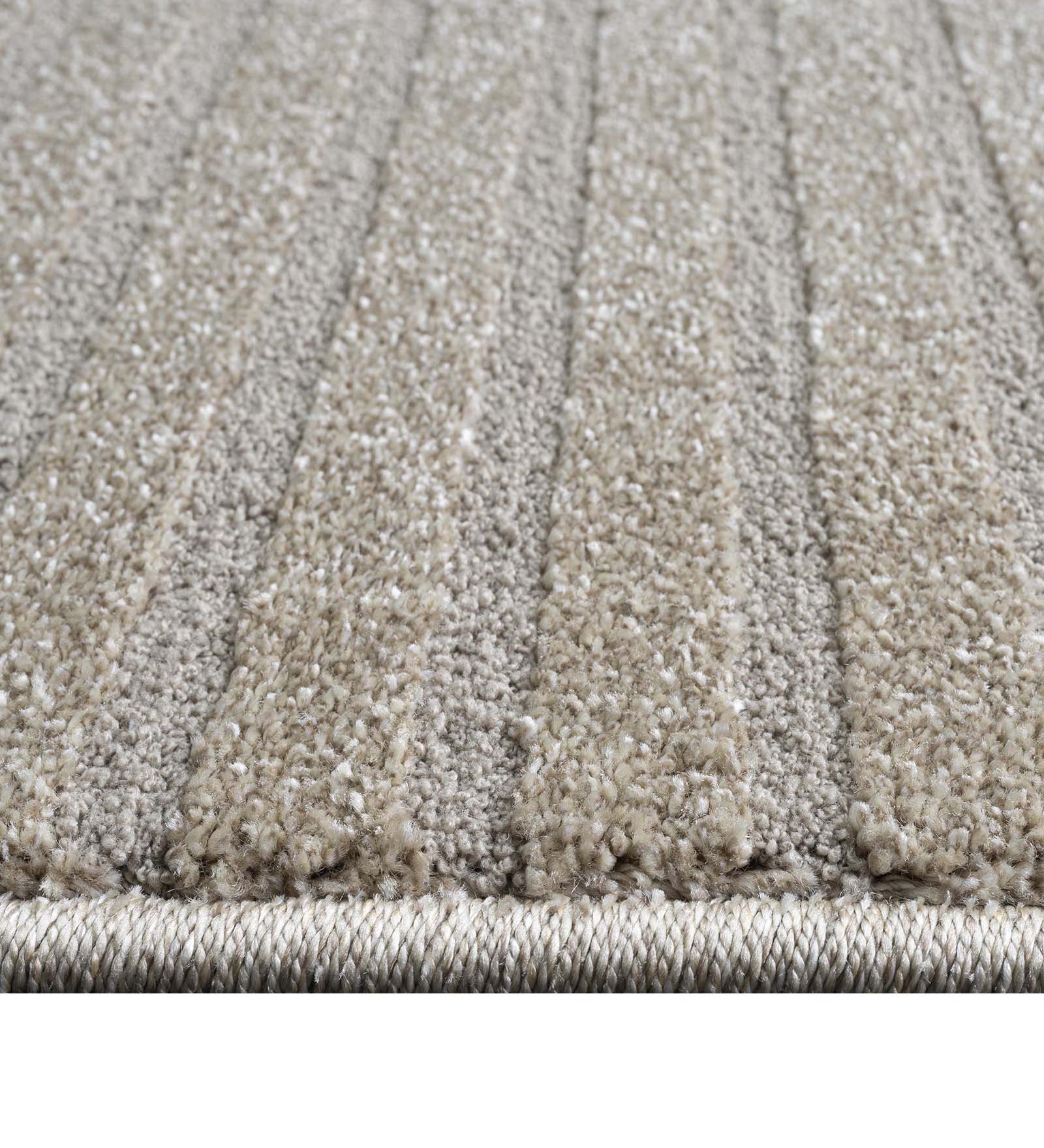 Trentino Abstract Machine Made Runner Beige