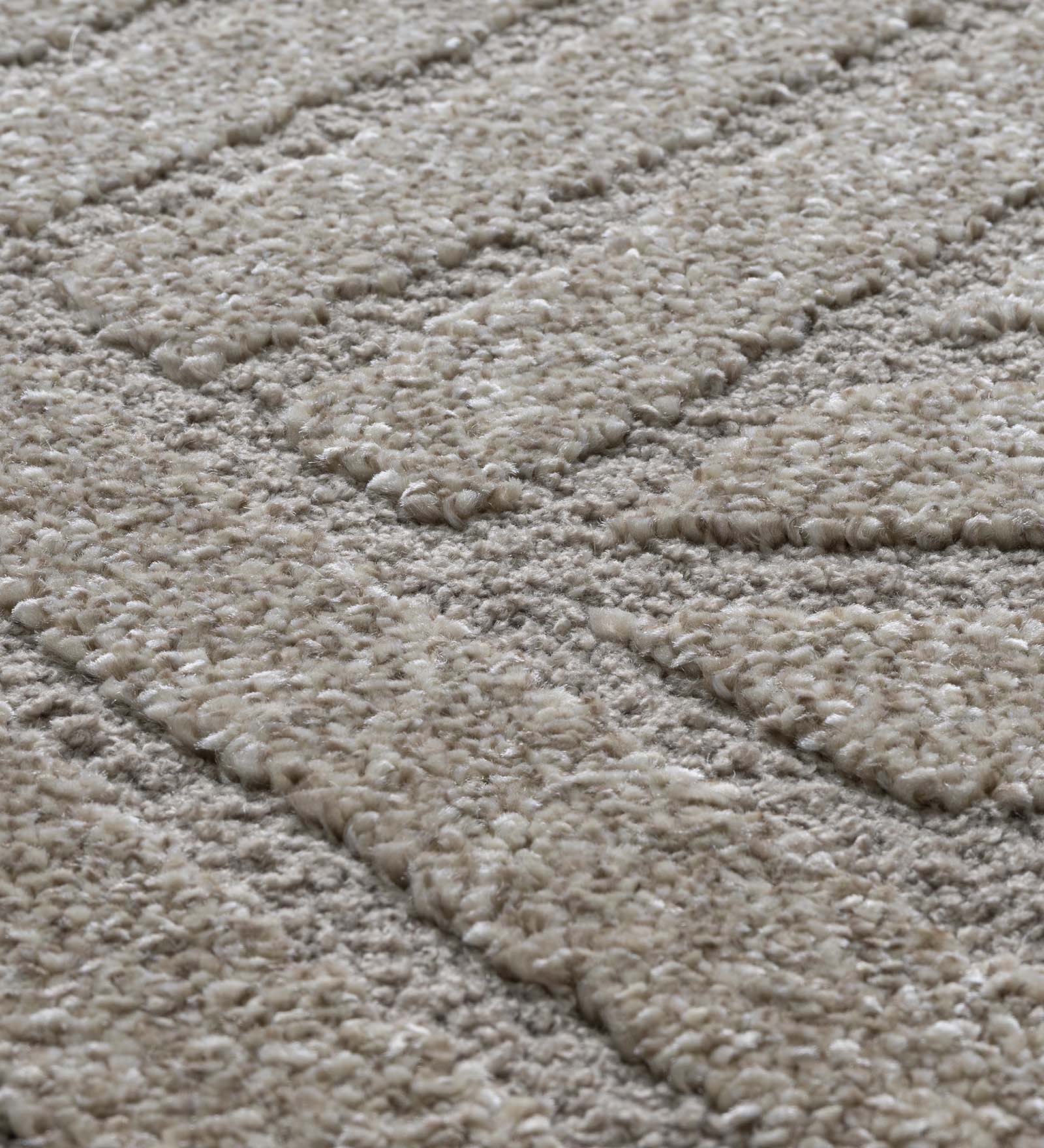 Trentino Abstract Machine Made Runner Beige