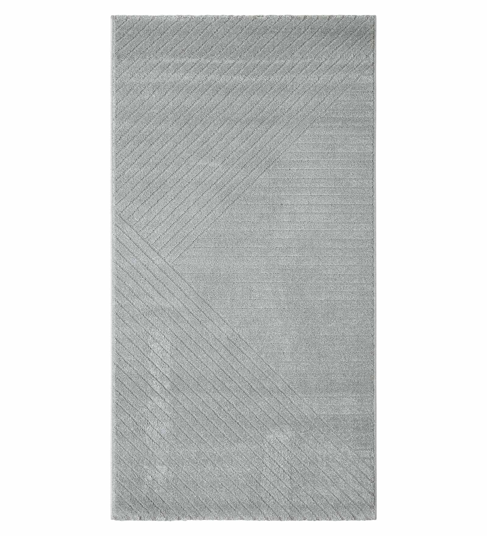 Trentino Abstract Machine Made Runner Grey