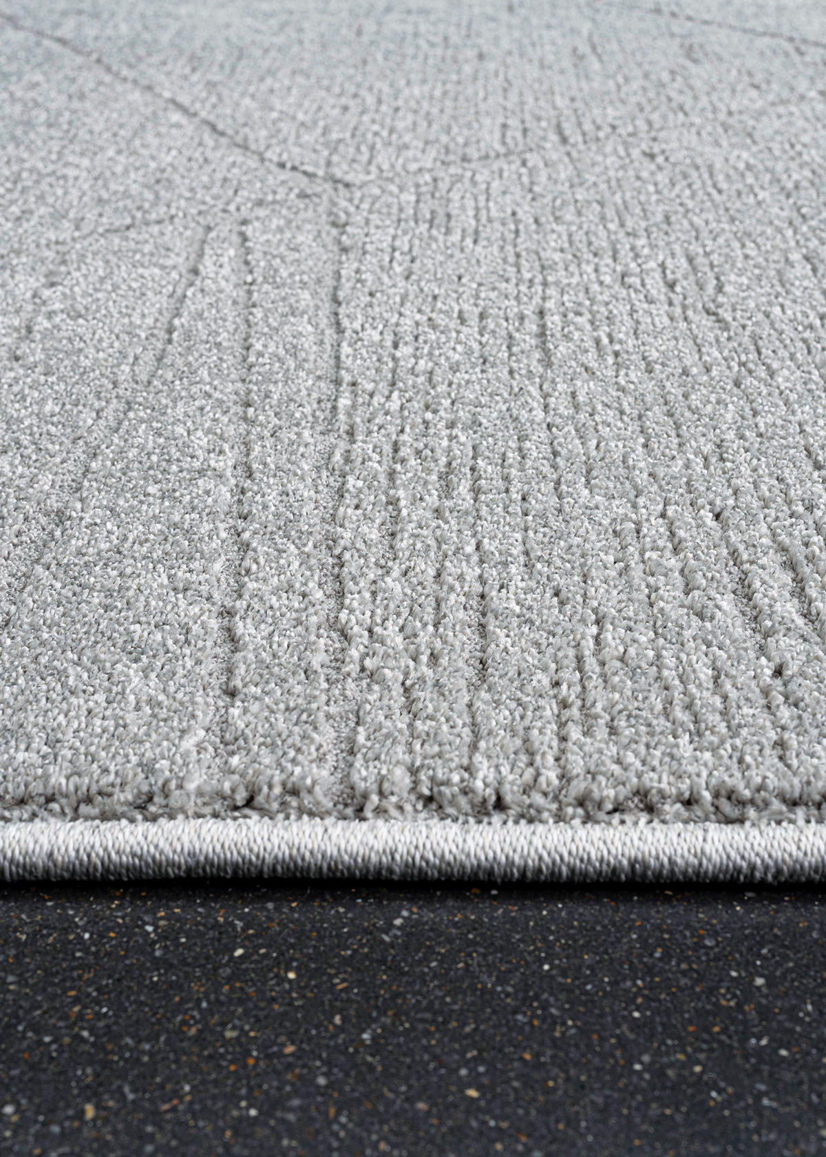 Trentino Abstract Machine Made Carpet Grey