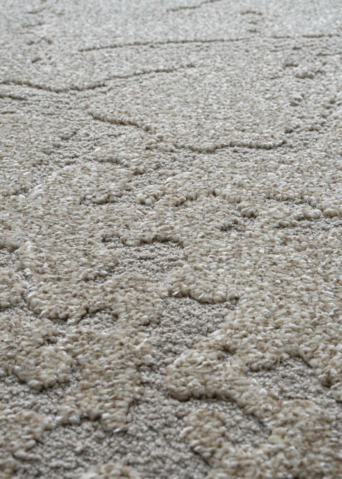 Trentino Abstract Machine Made Carpet Beige