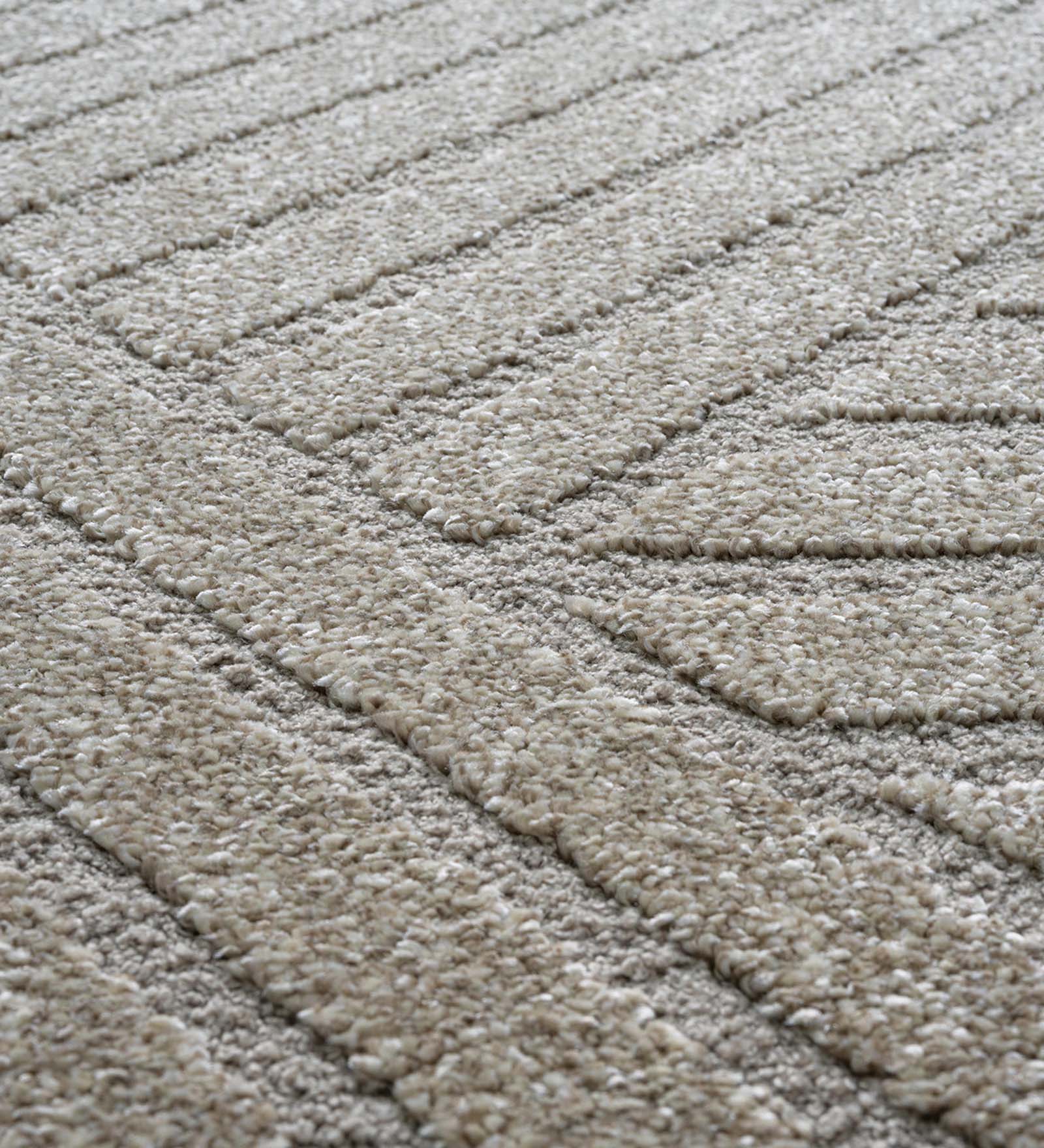 Trentino Abstract Machine Made Carpet Beige