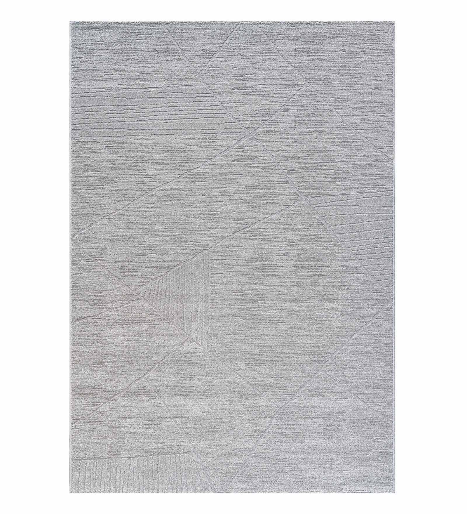 Trentino Abstract Machine Made Carpet Grey