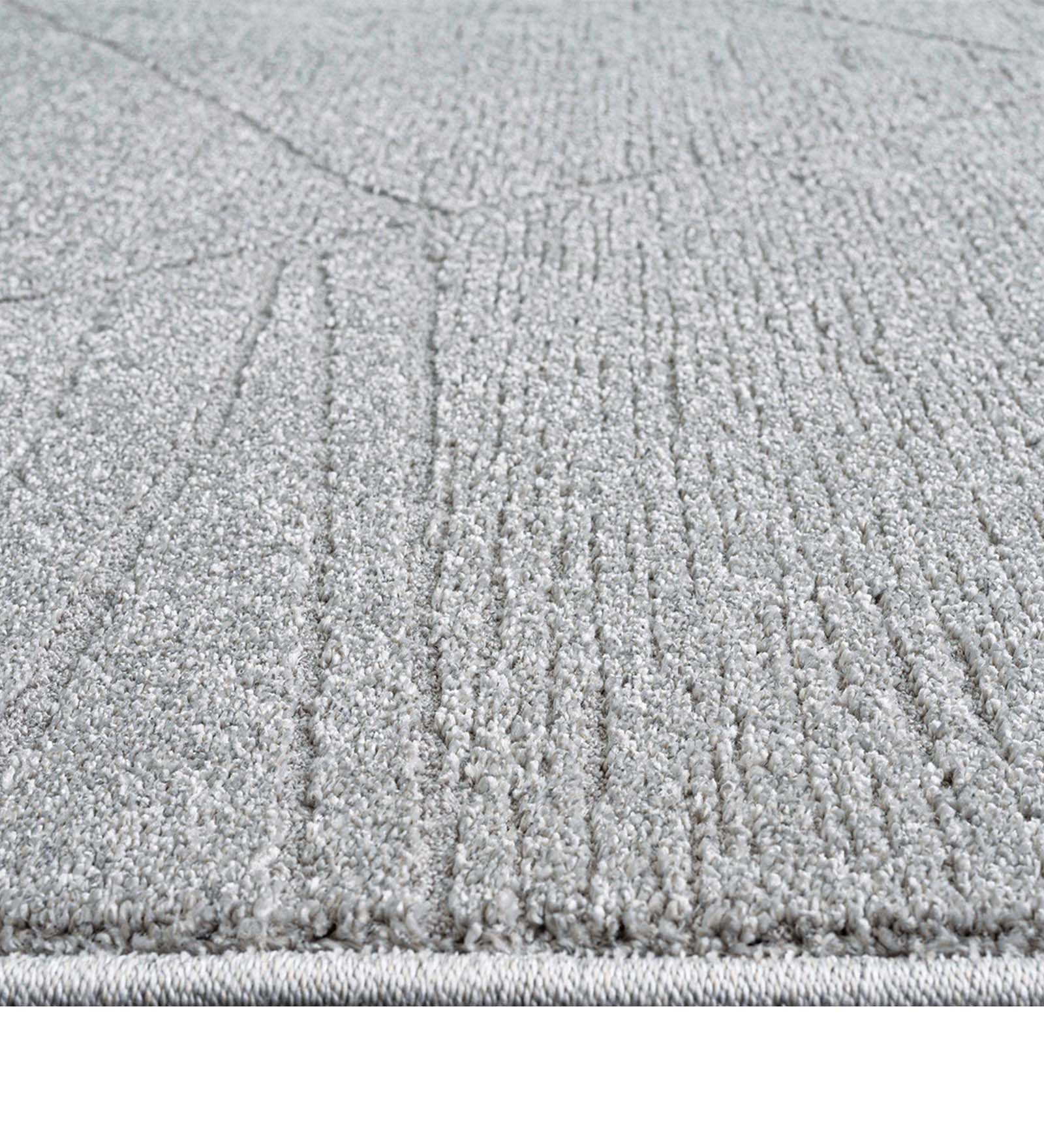 Trentino Abstract Machine Made Carpet Grey