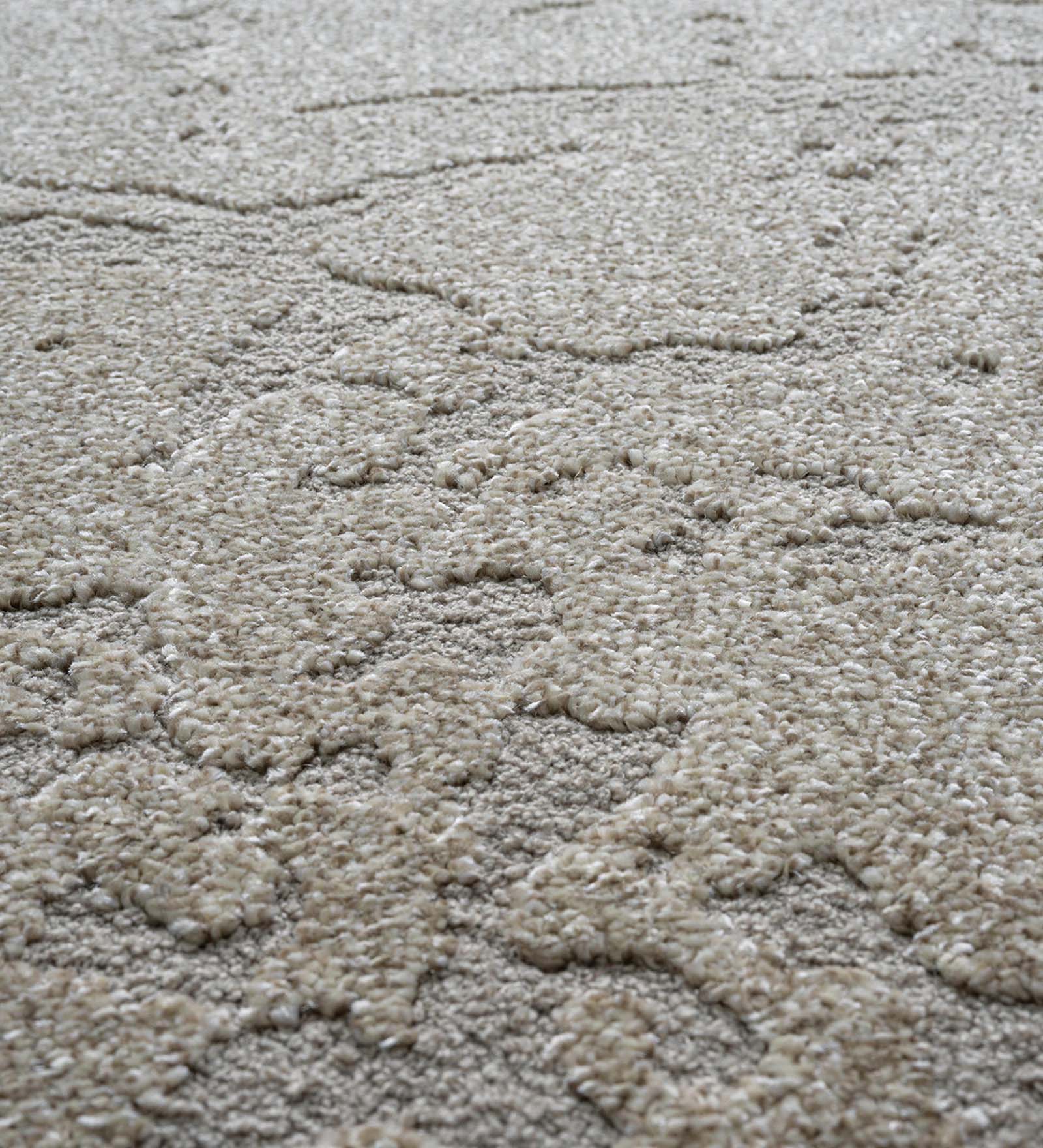 Trentino Abstract Machine Made Carpet Beige