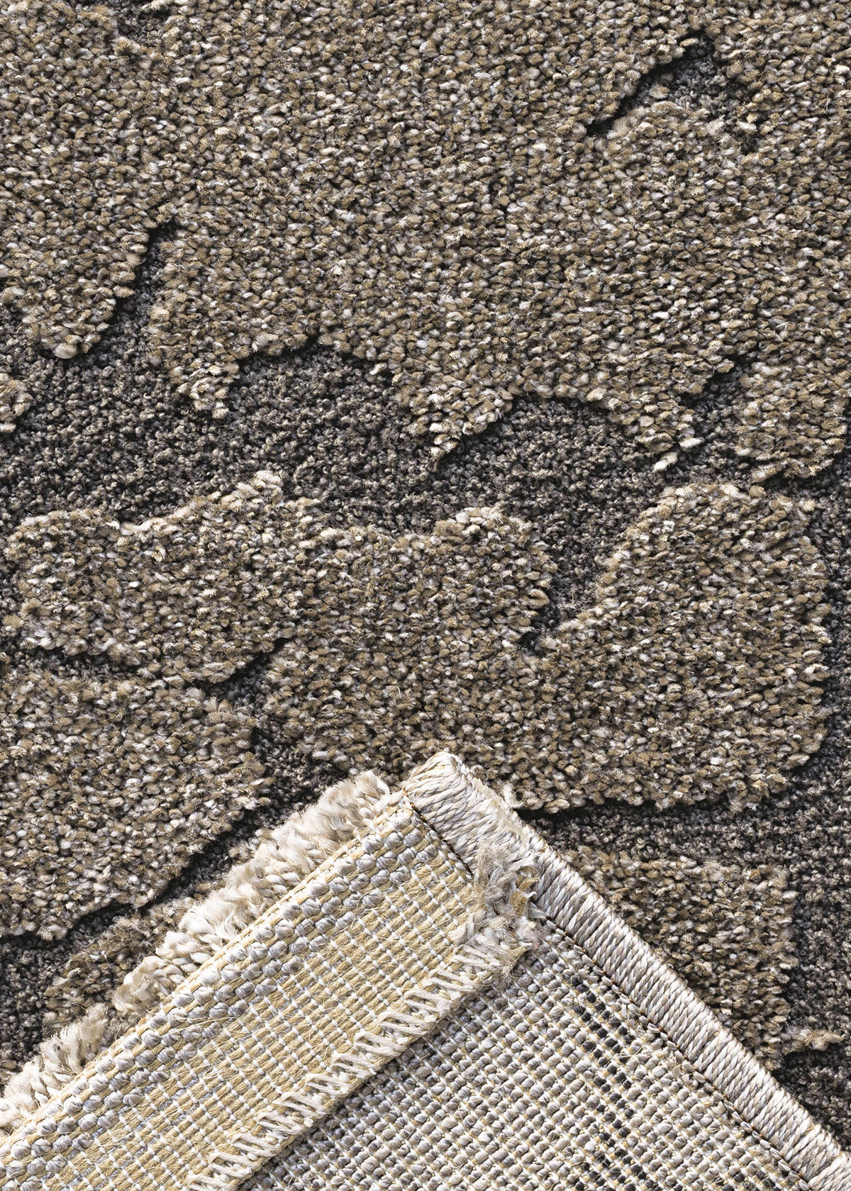 Trentino Abstract Machine Made Carpet Brown