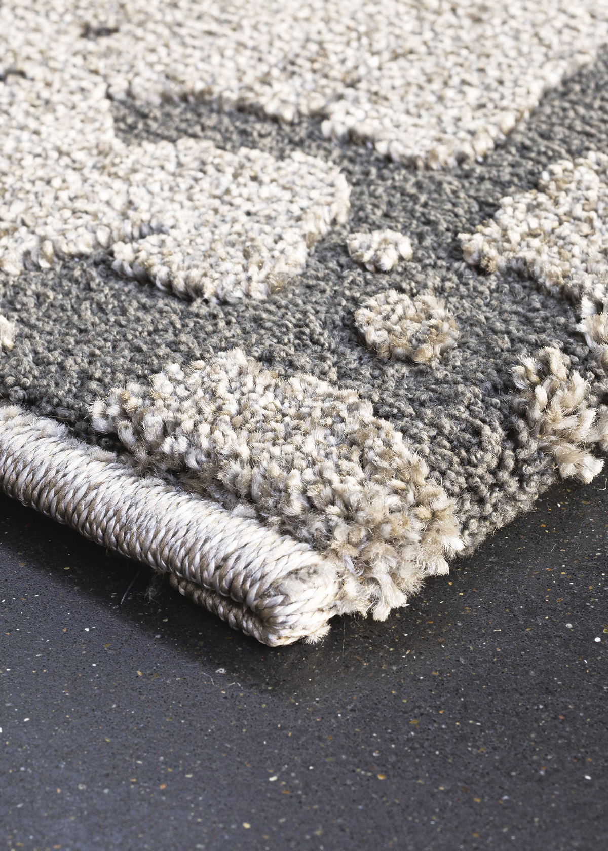 Trentino Abstract Machine Made Carpet Brown