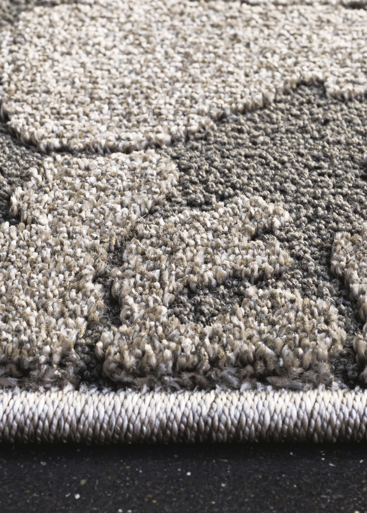 Trentino Abstract Machine Made Carpet Brown