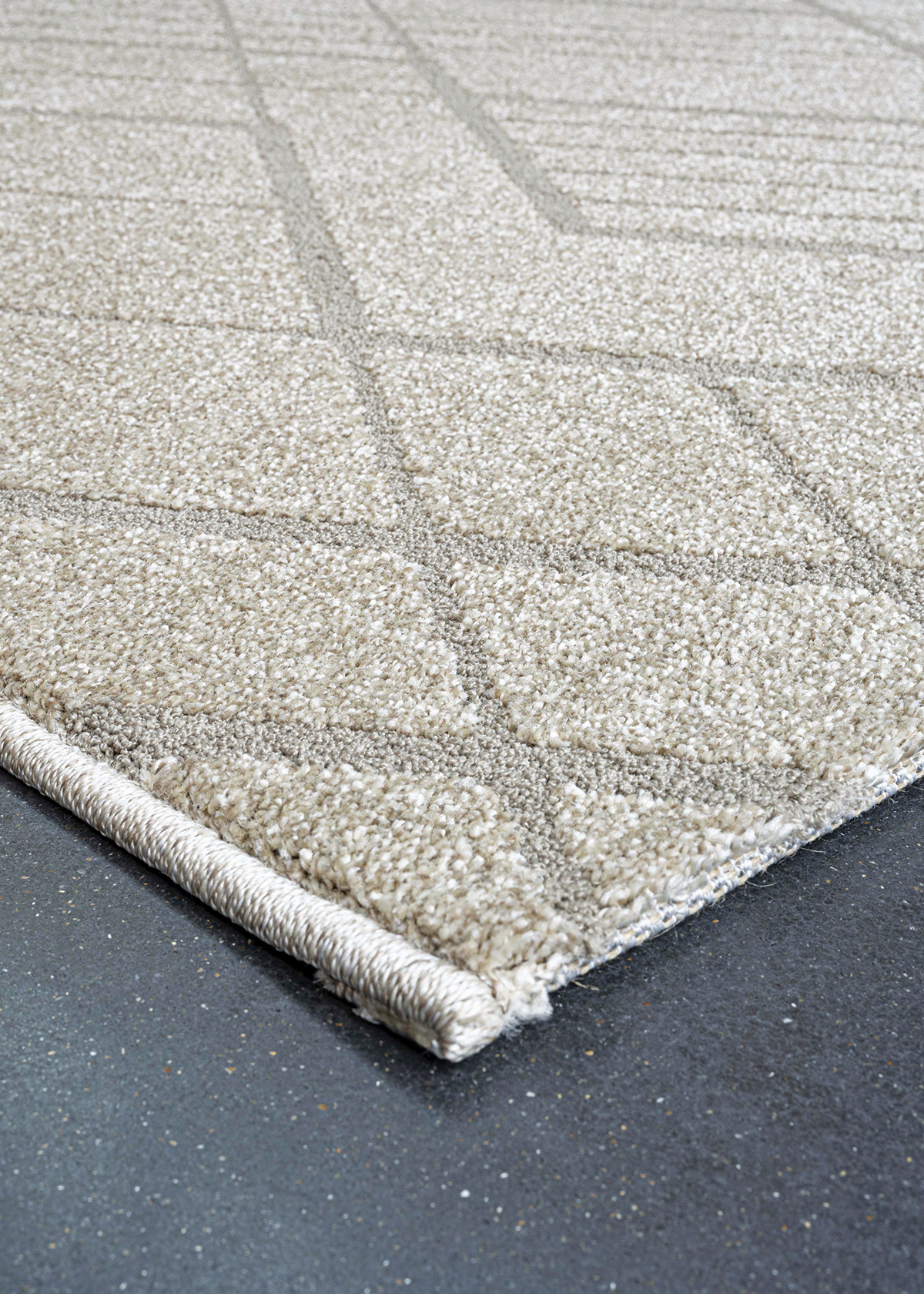 Trentino Abstract Machine Made Carpet Beige