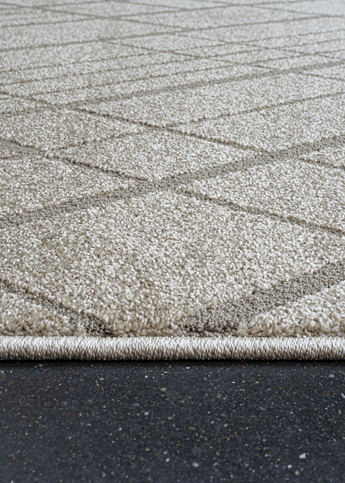 Trentino Abstract Machine Made Carpet Beige