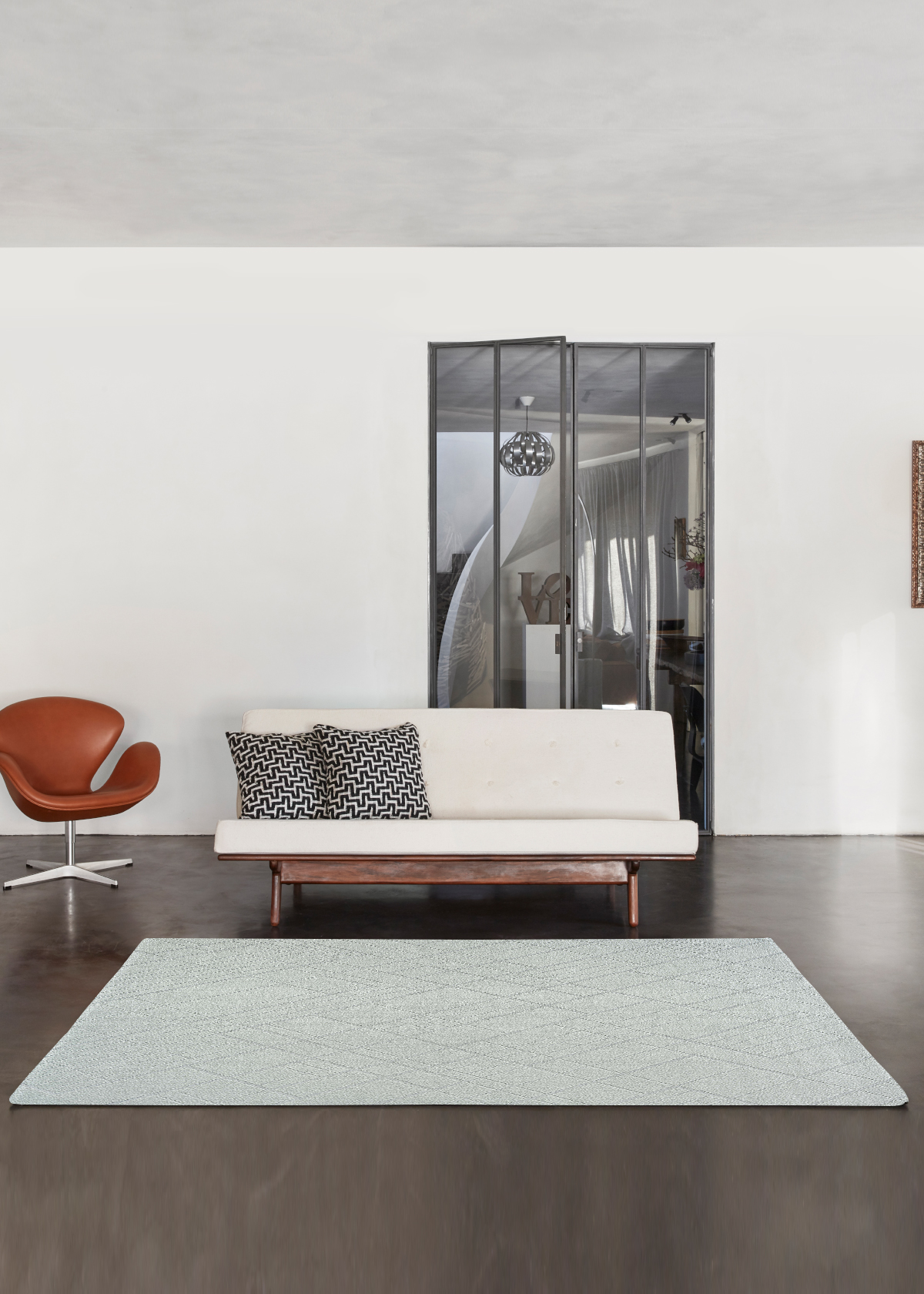 Trentino Abstract Machine Made Carpet Grey