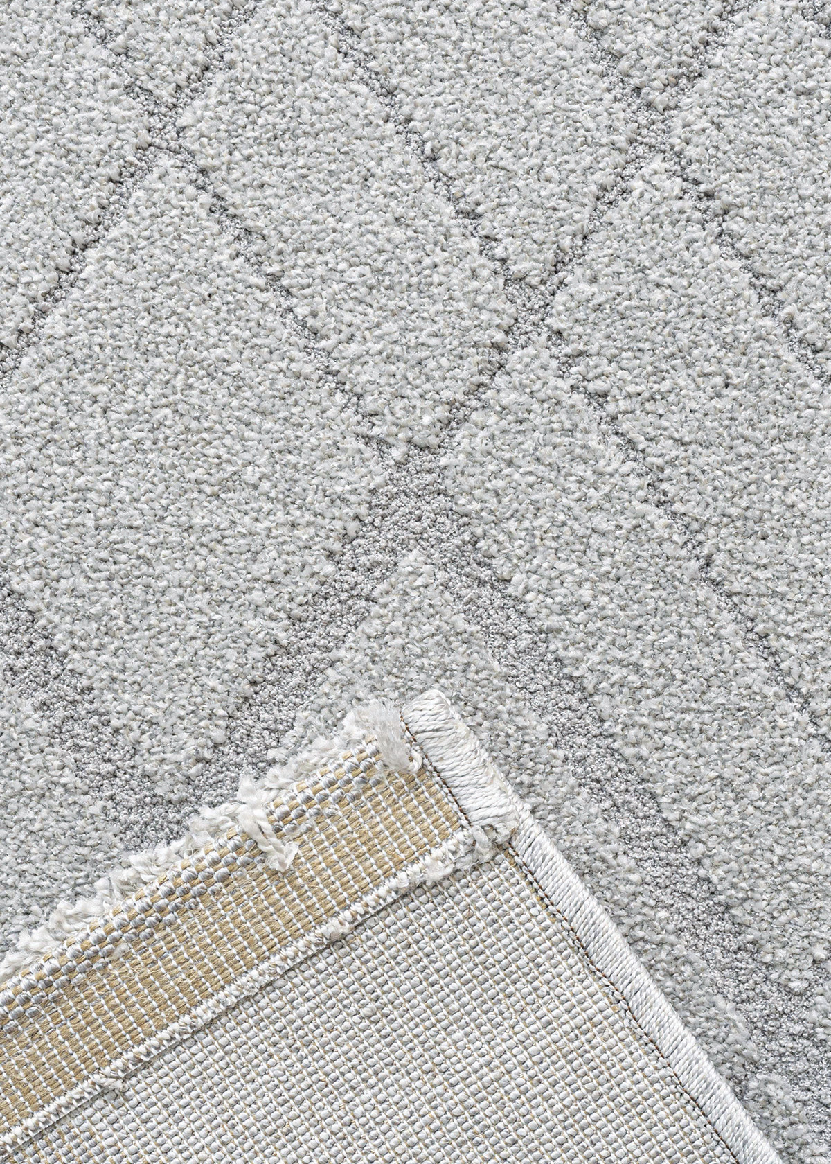 Trentino Abstract Machine Made Carpet Grey