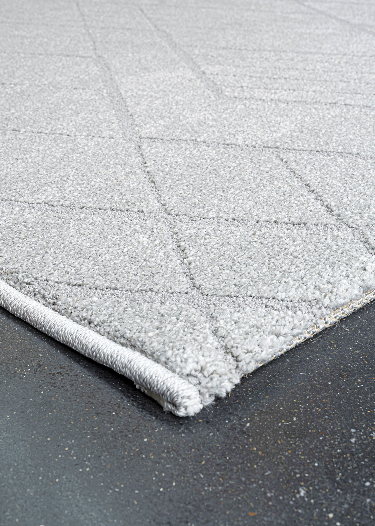 Trentino Abstract Machine Made Carpet Grey