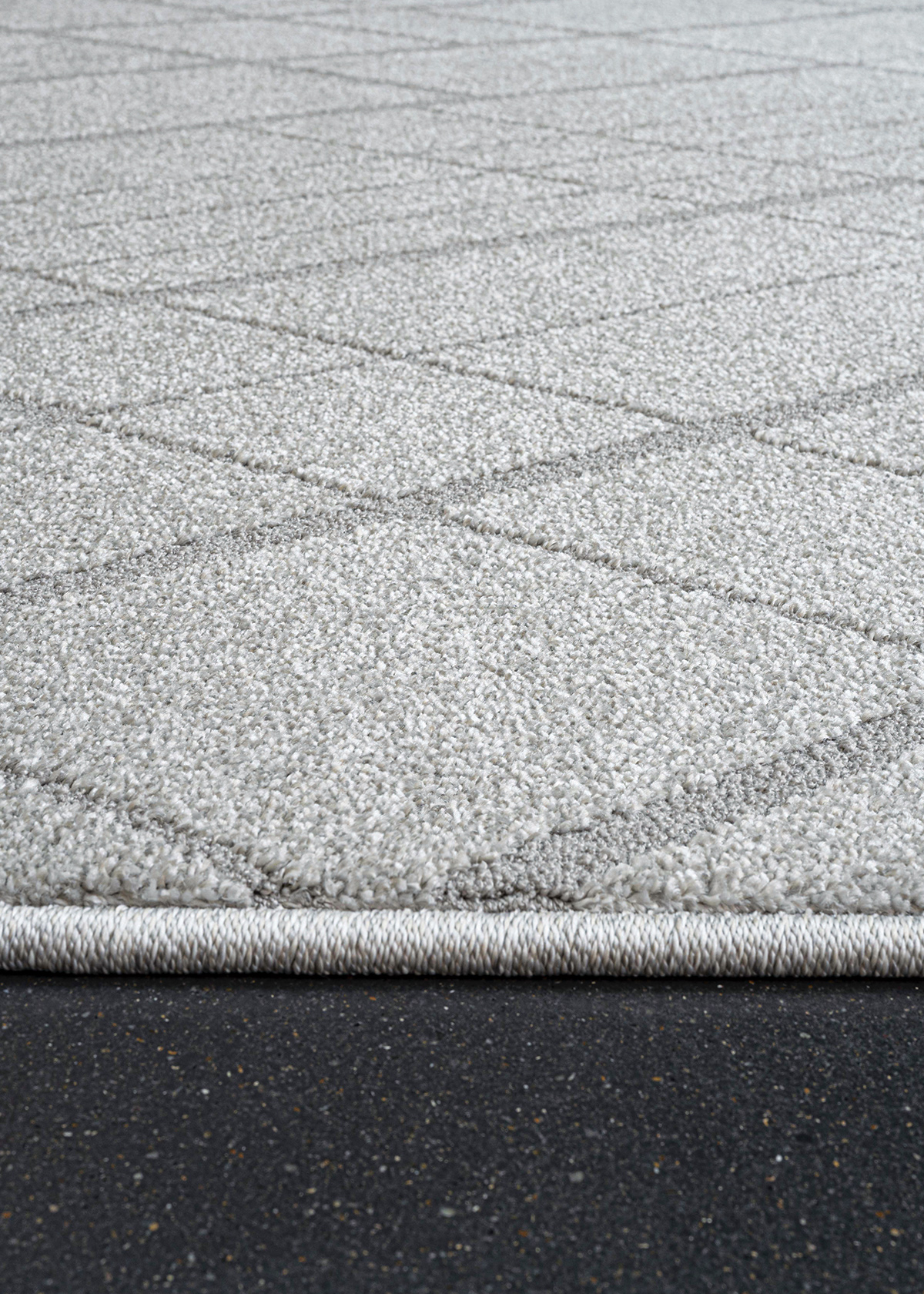 Trentino Abstract Machine Made Carpet Grey