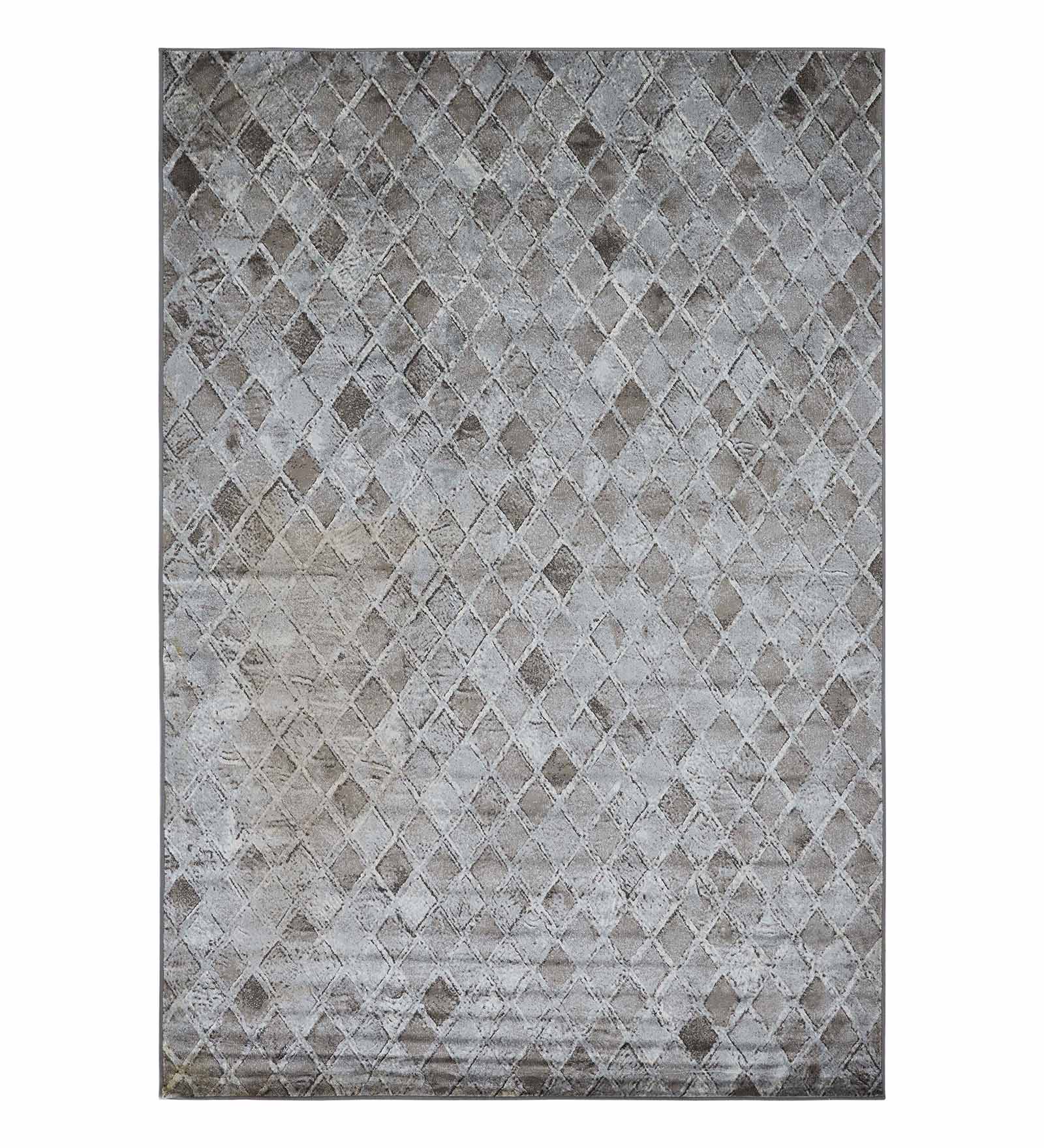 Matrix Geometric Carpet Brown and Cream