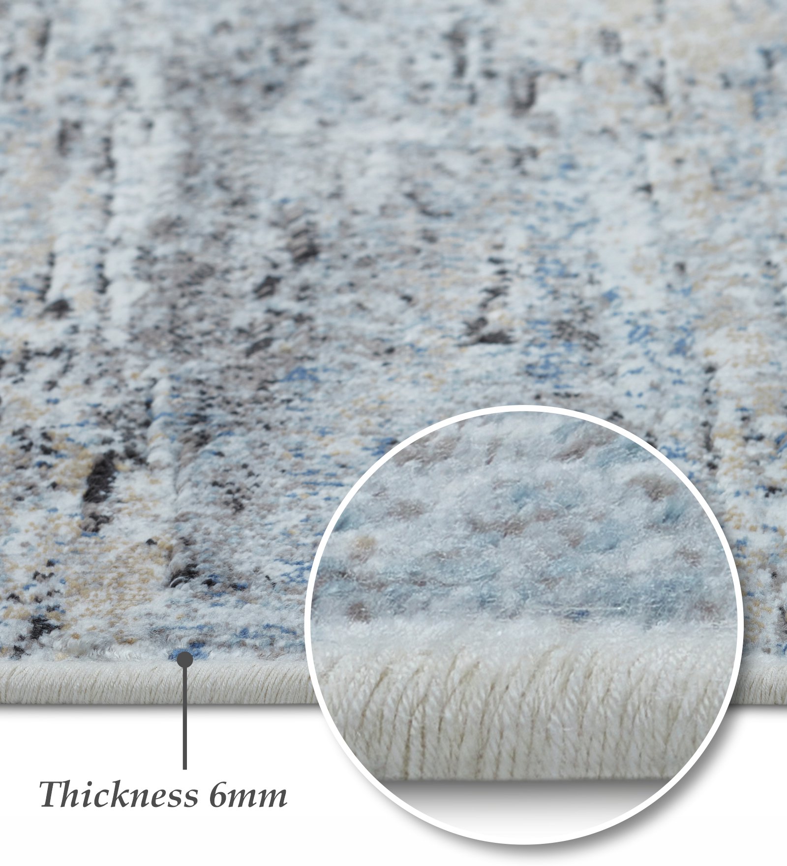 Matrix Abstract Carpet Cream and L.Blue