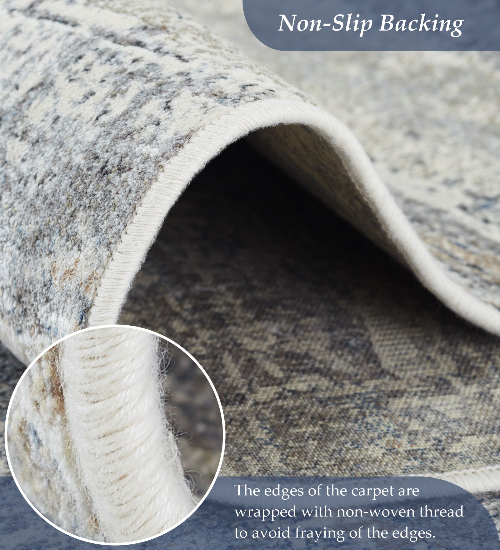 Matrix Abstract Carpet Cream and L.Blue