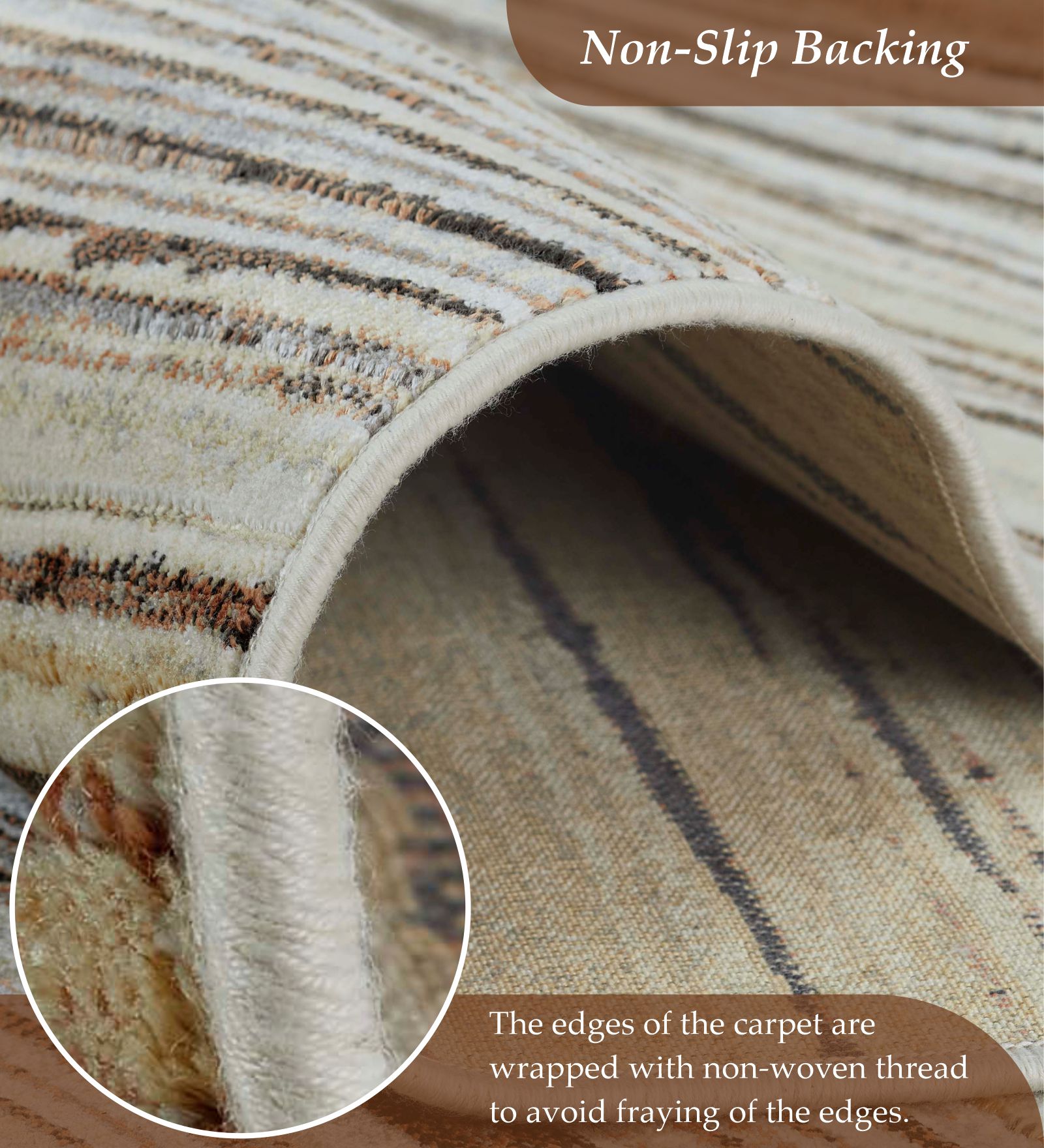 Matrix Abstract Carpet Brown and Cream