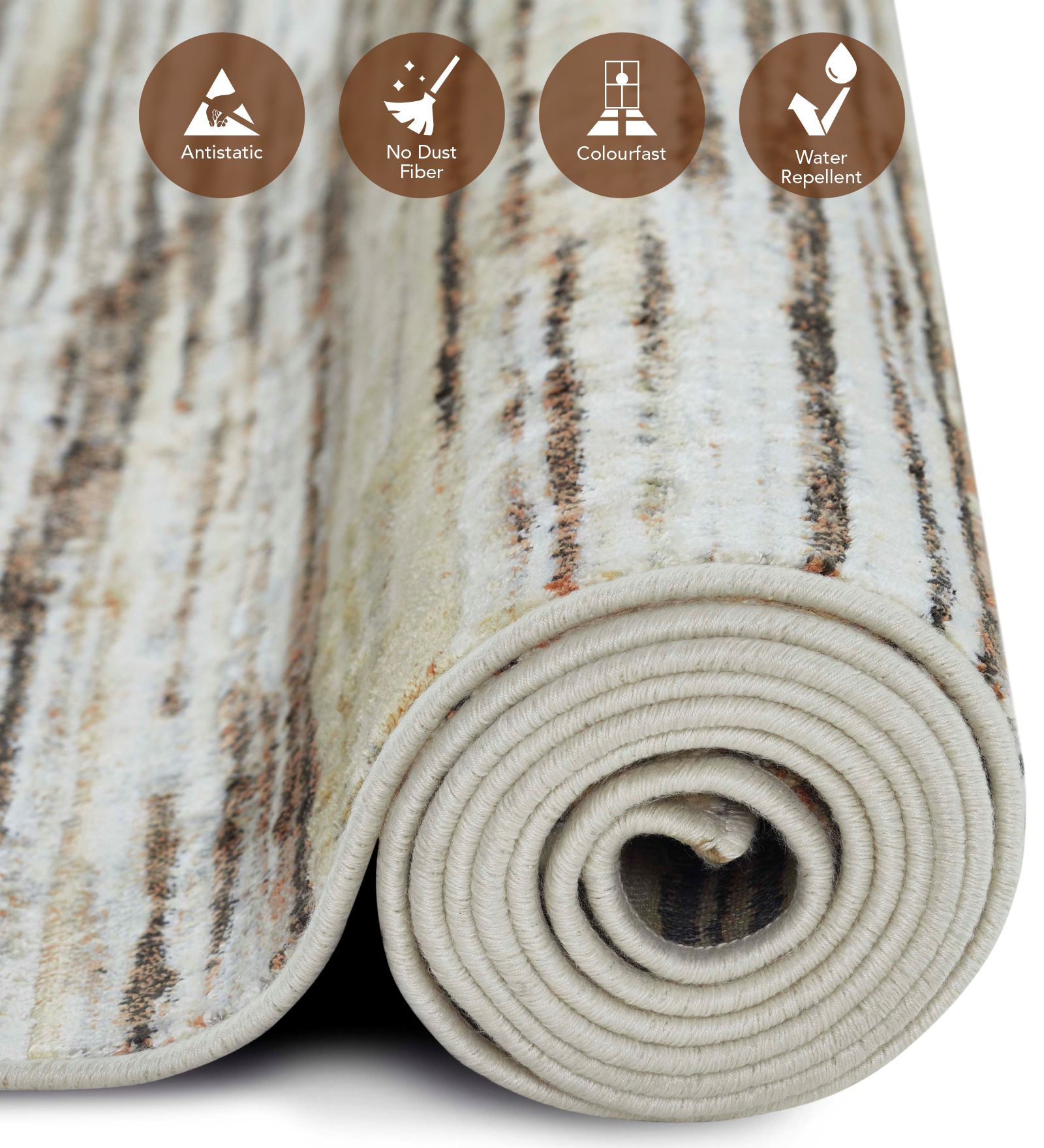 Matrix Abstract Carpet Brown and Cream