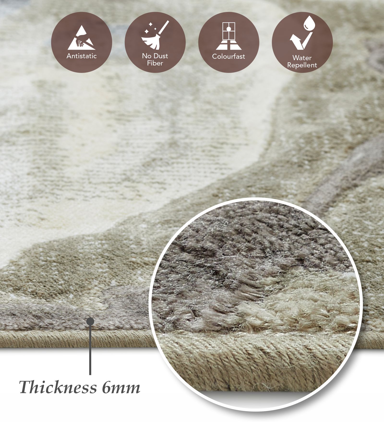 Matrix Floral Runner Olive and Cream