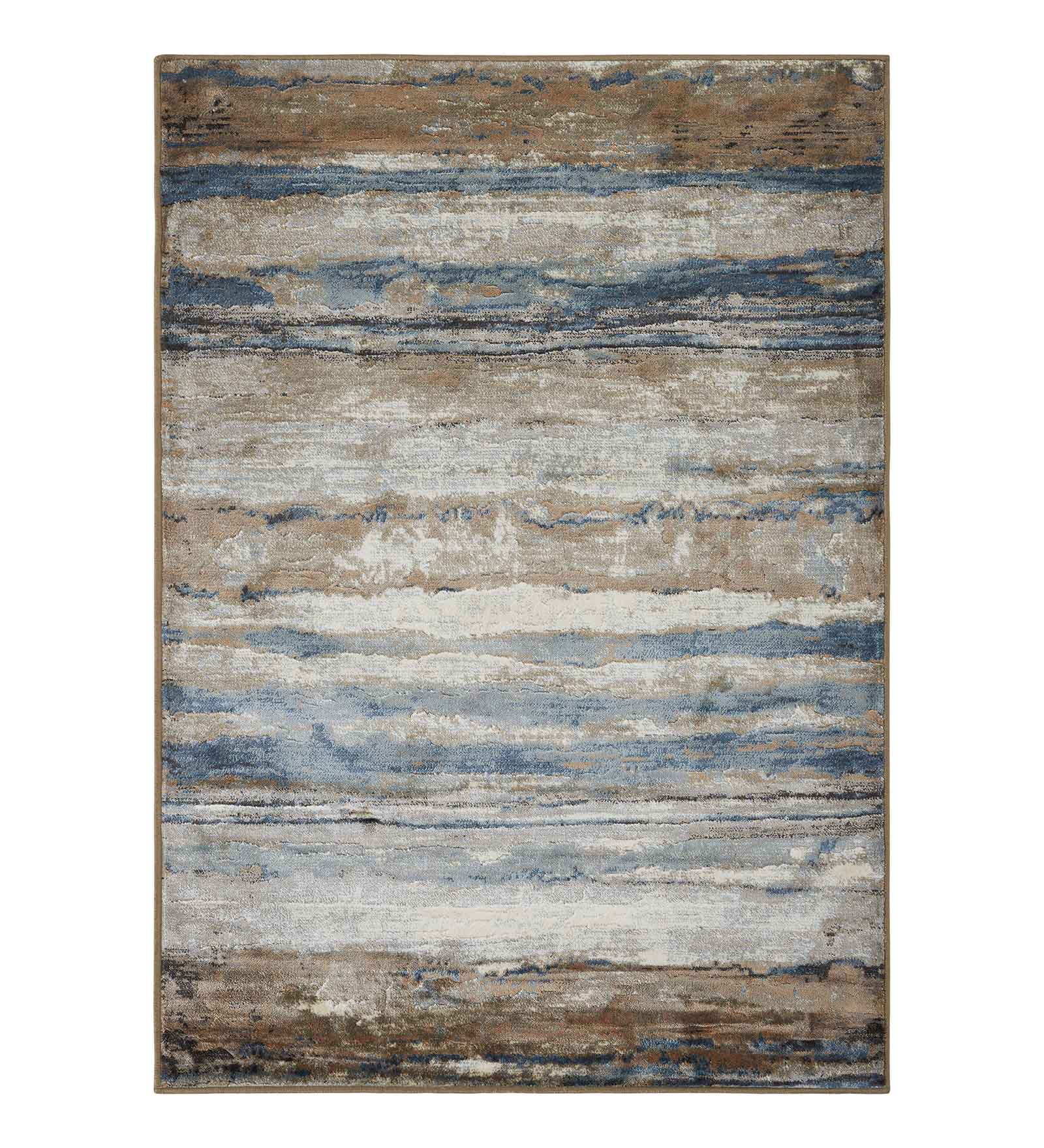 Matrix Abstract Carpet Brown and Blue