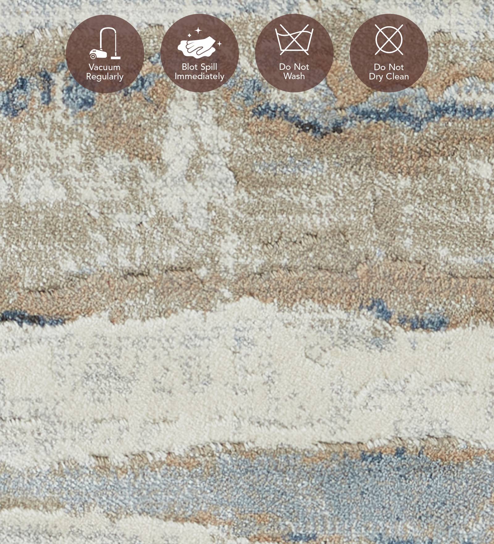 Matrix Abstract Carpet Brown and Blue