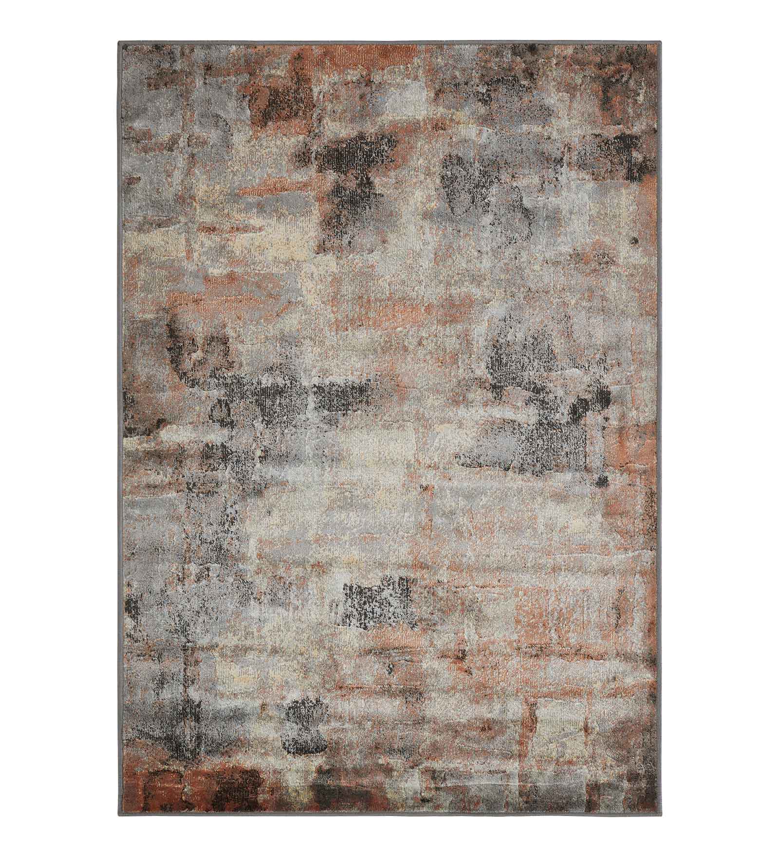 Matrix Abstract Carpet Rust and Cream