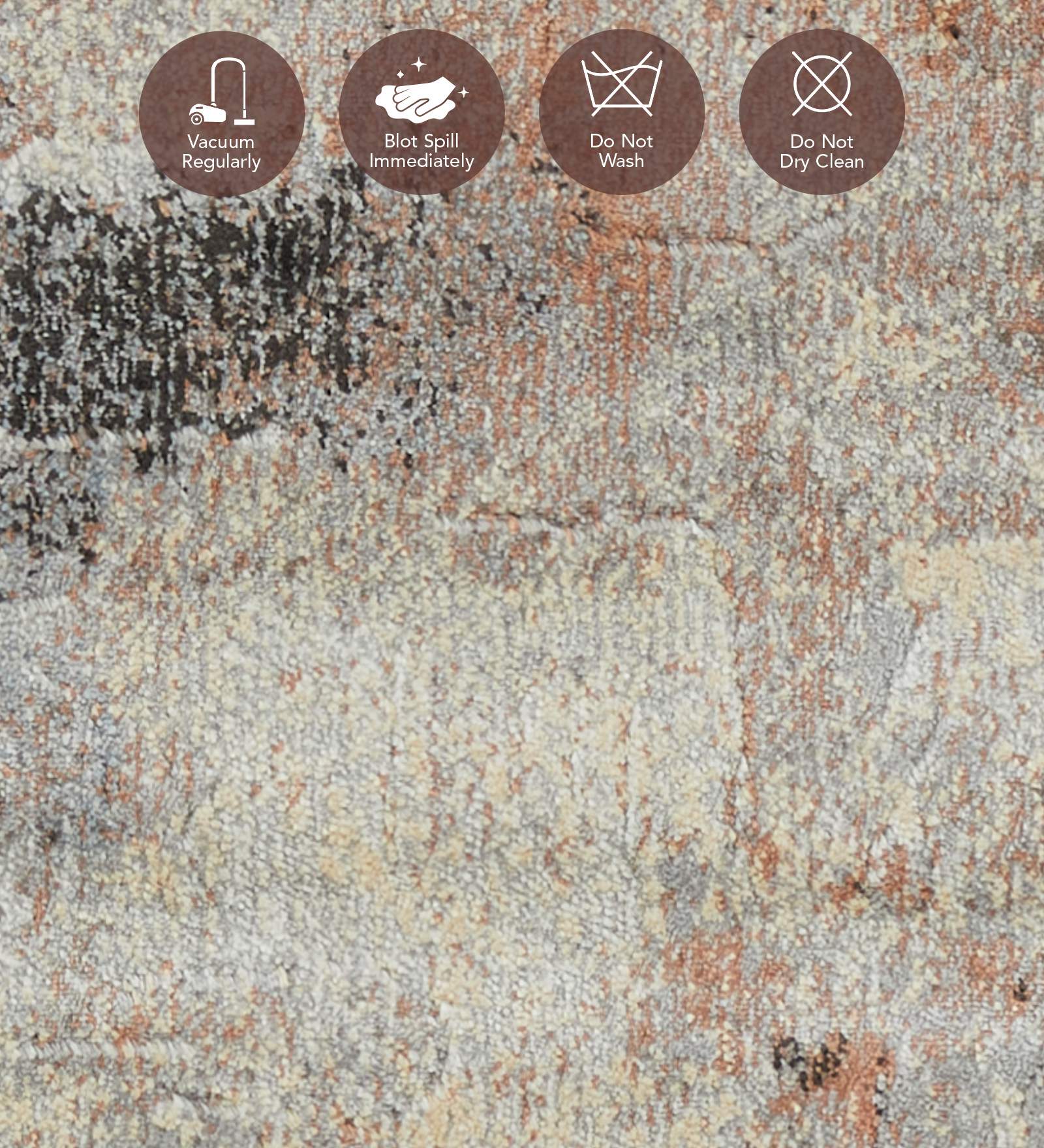 Matrix Abstract Carpet Rust and Cream