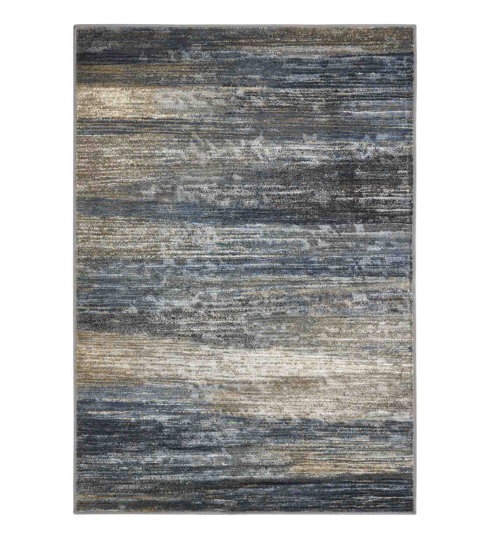 Matrix Abstract Carpet Blue and Cream