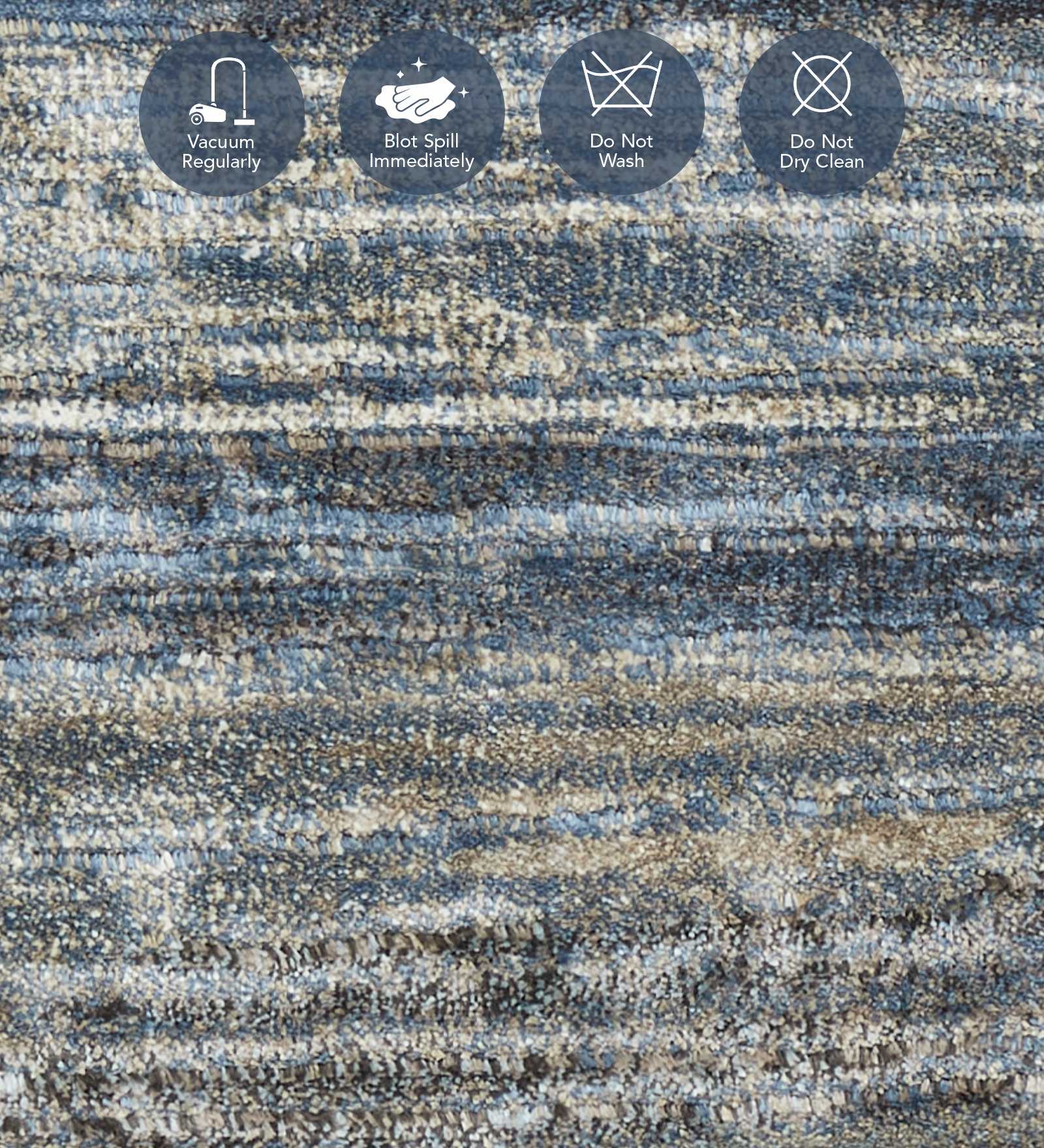 Matrix Abstract Carpet Blue and Cream