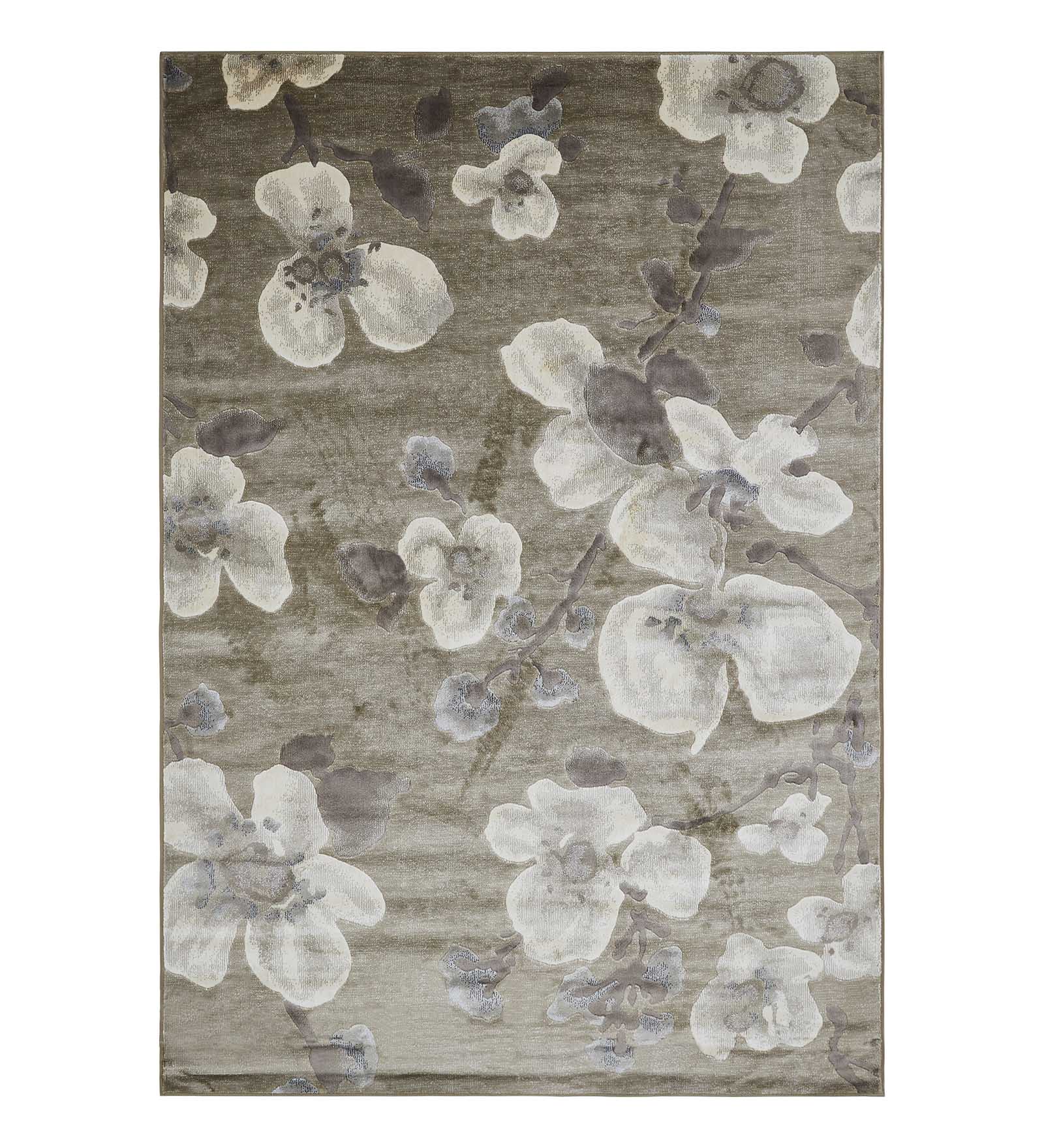 Matrix Floral Carpet Olive and Cream