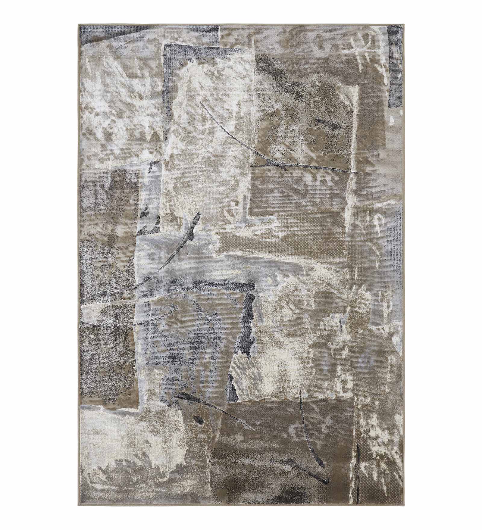 Matrix Abstract Carpet Brown and Cream