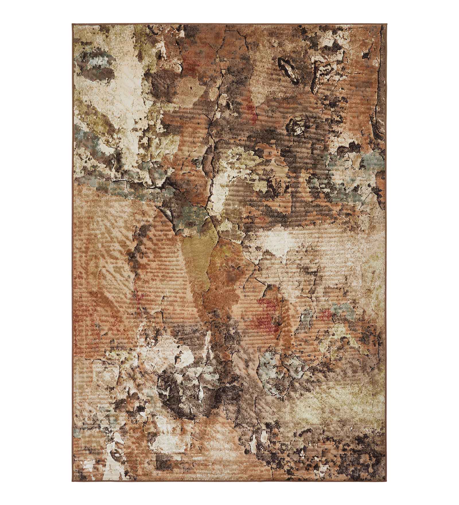 Matrix Abstract Carpet Rust and Cream