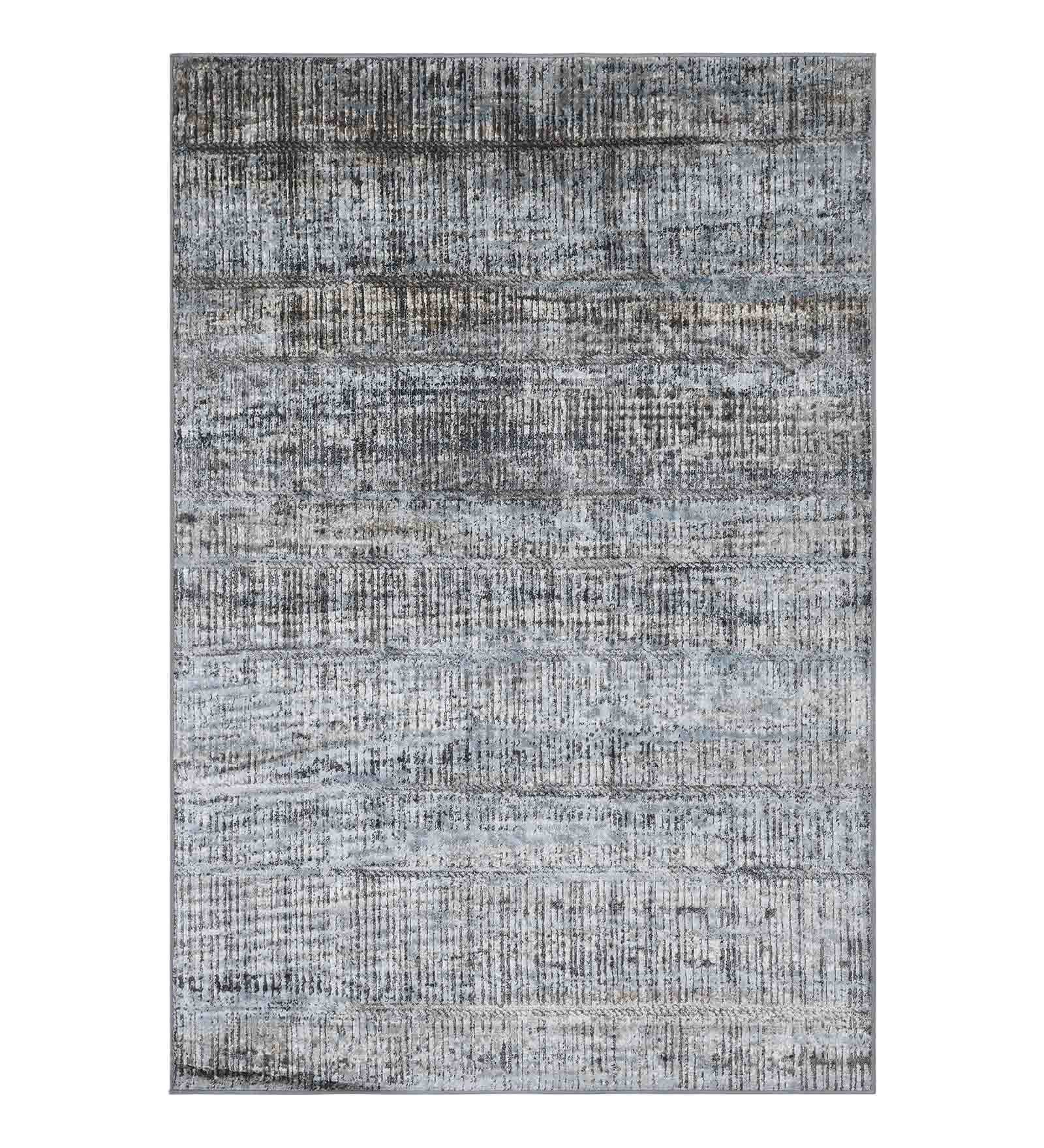 Matrix Abstract Carpet Blue and Cream