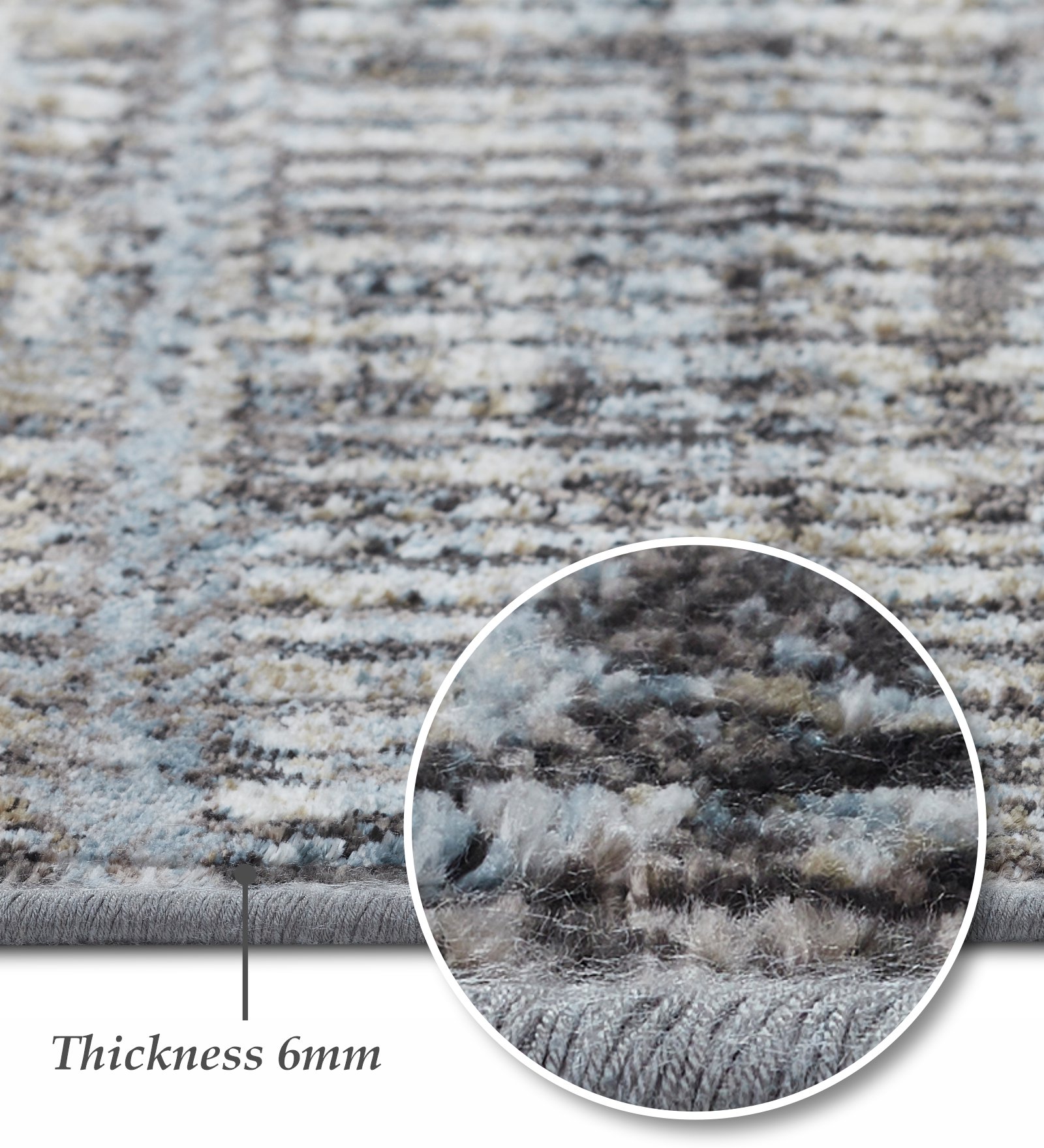 Matrix Abstract Carpet Blue and Cream