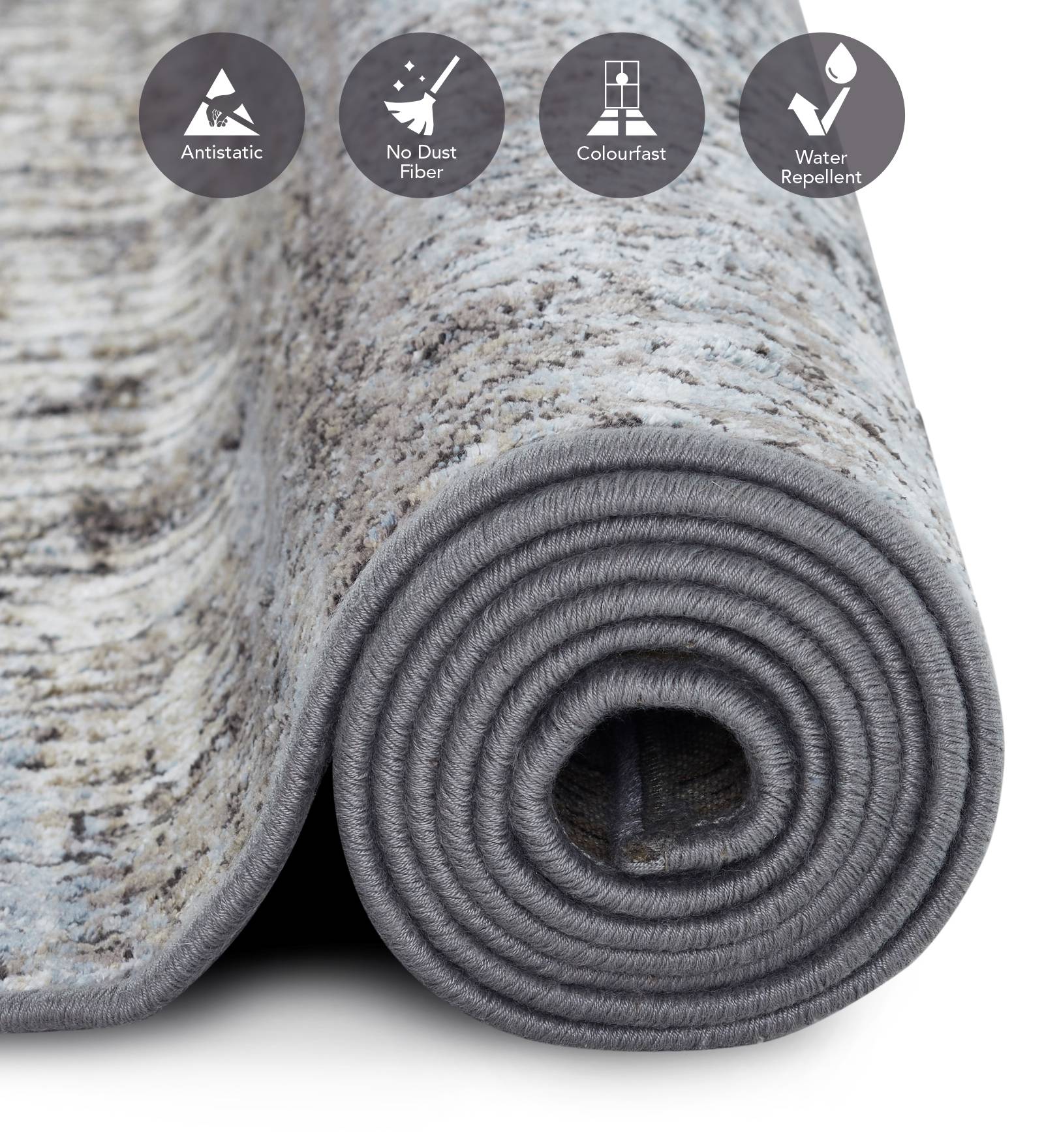 Matrix Abstract Carpet Blue and Cream