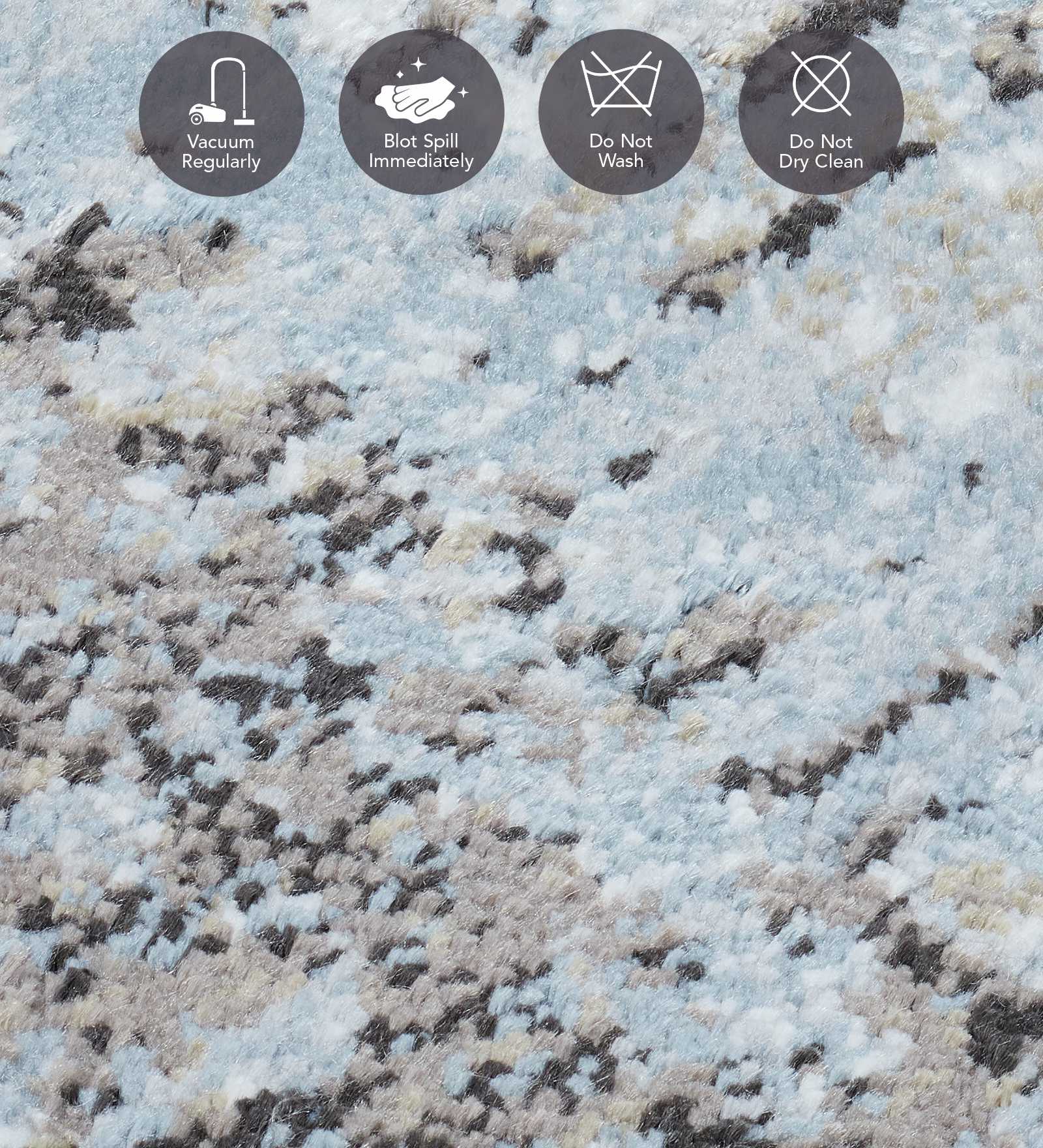 Matrix Abstract Carpet Blue and Cream