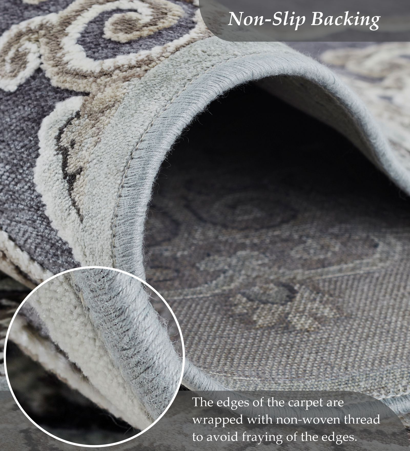 Genova Neo Classical Runner Grey and Cream