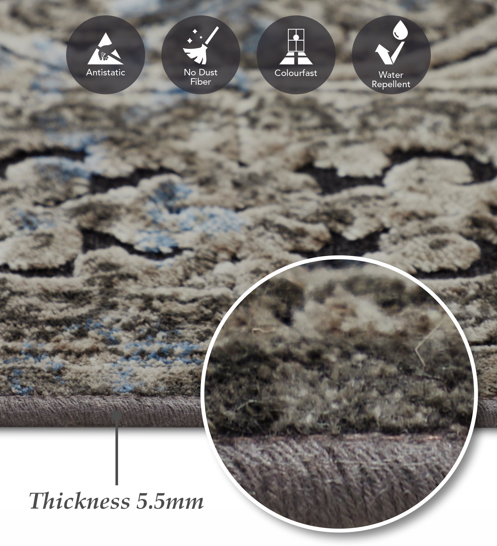 Genova Classical Runner Blue and Beige