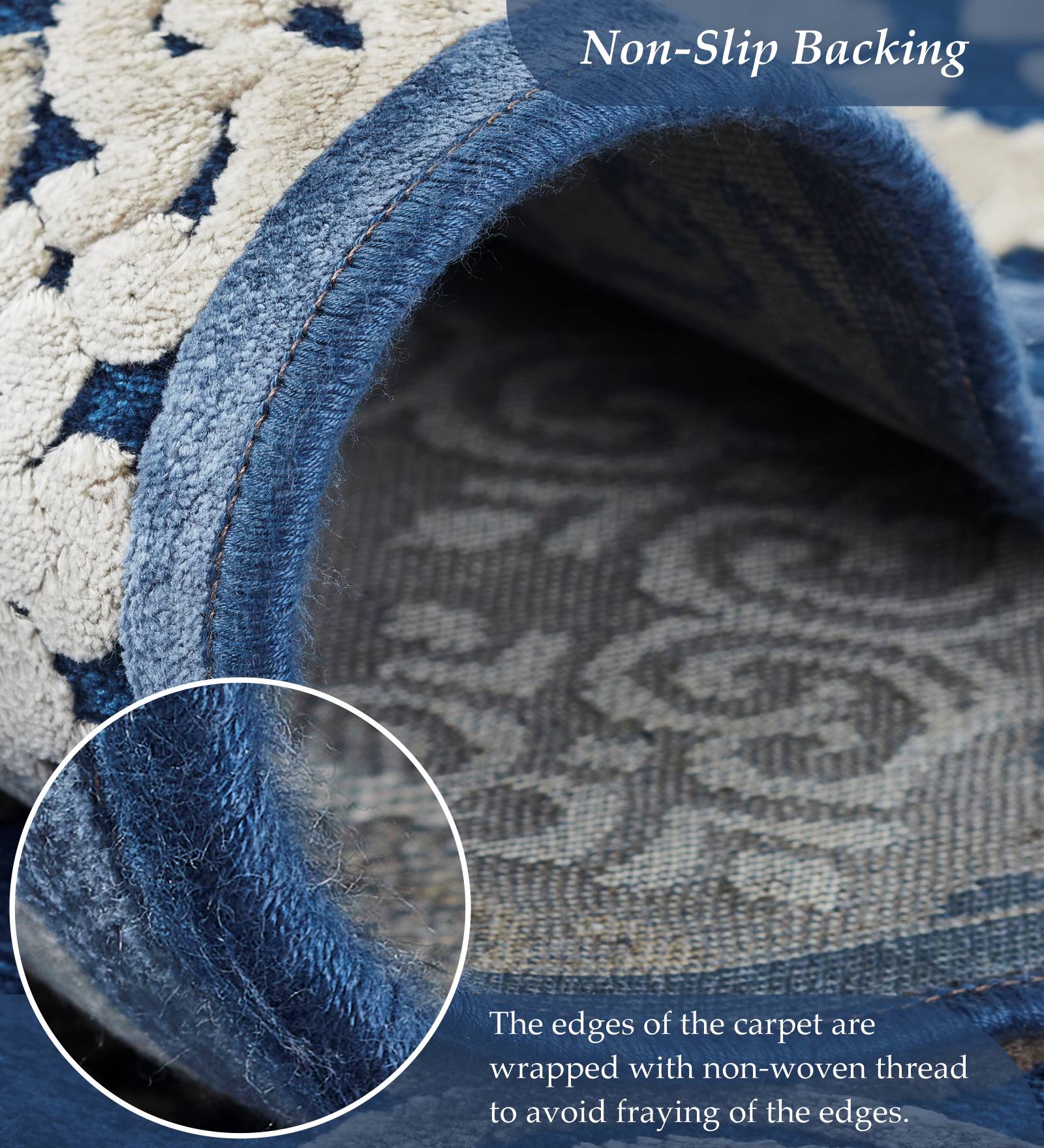 Genova Classical Runner Blue and Cream