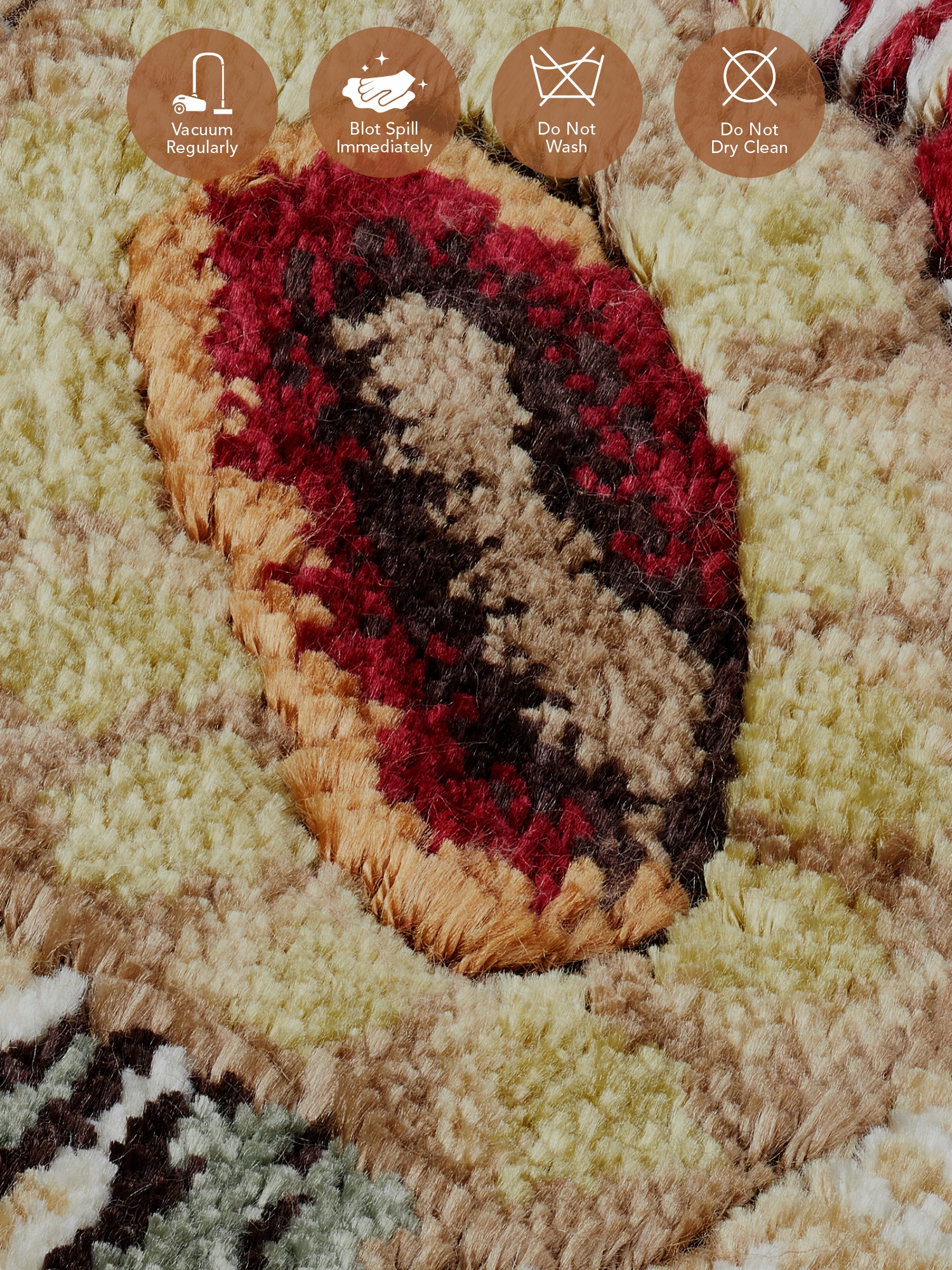 Genova Floral Carpet Brown